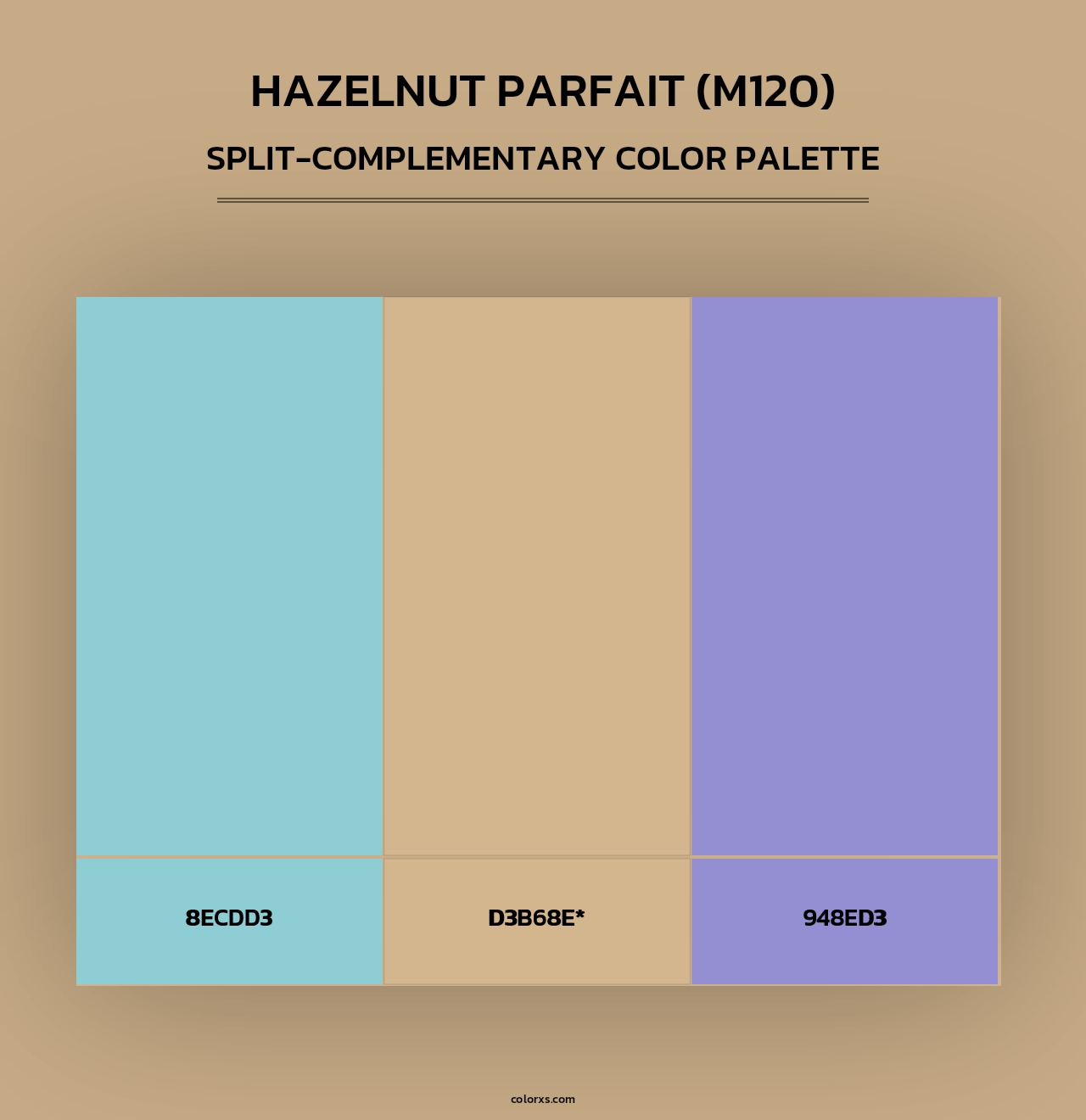 Hazelnut Parfait (M120) - Split-Complementary Color Palette
