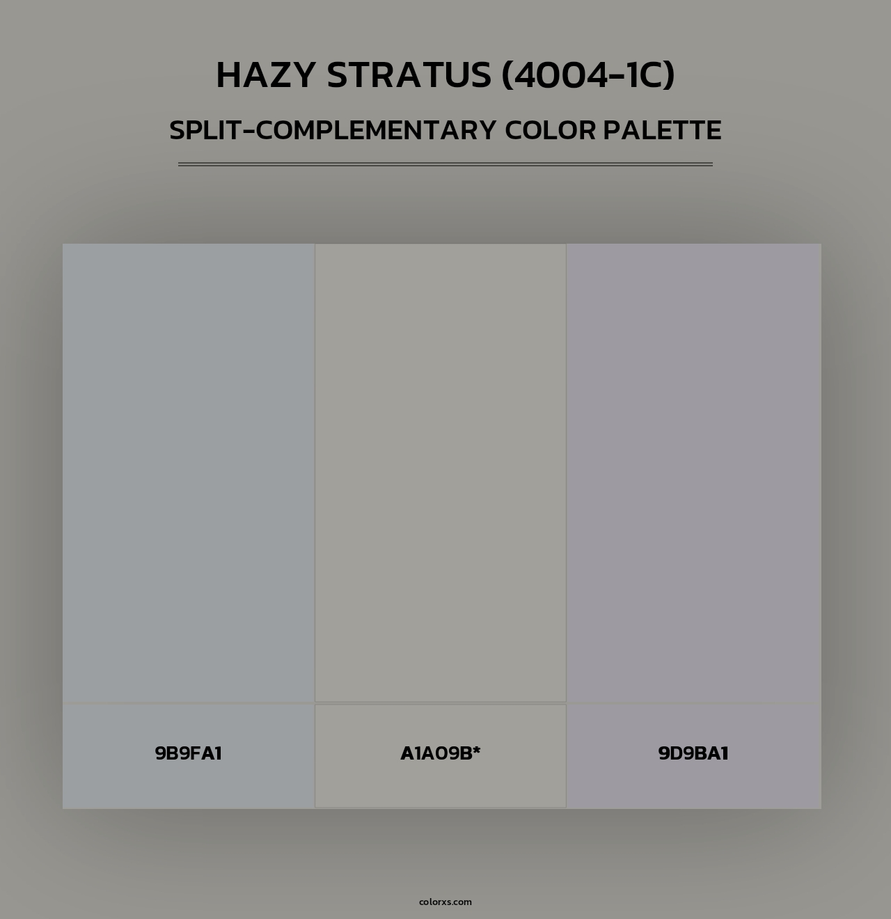 Hazy Stratus (4004-1C) - Split-Complementary Color Palette
