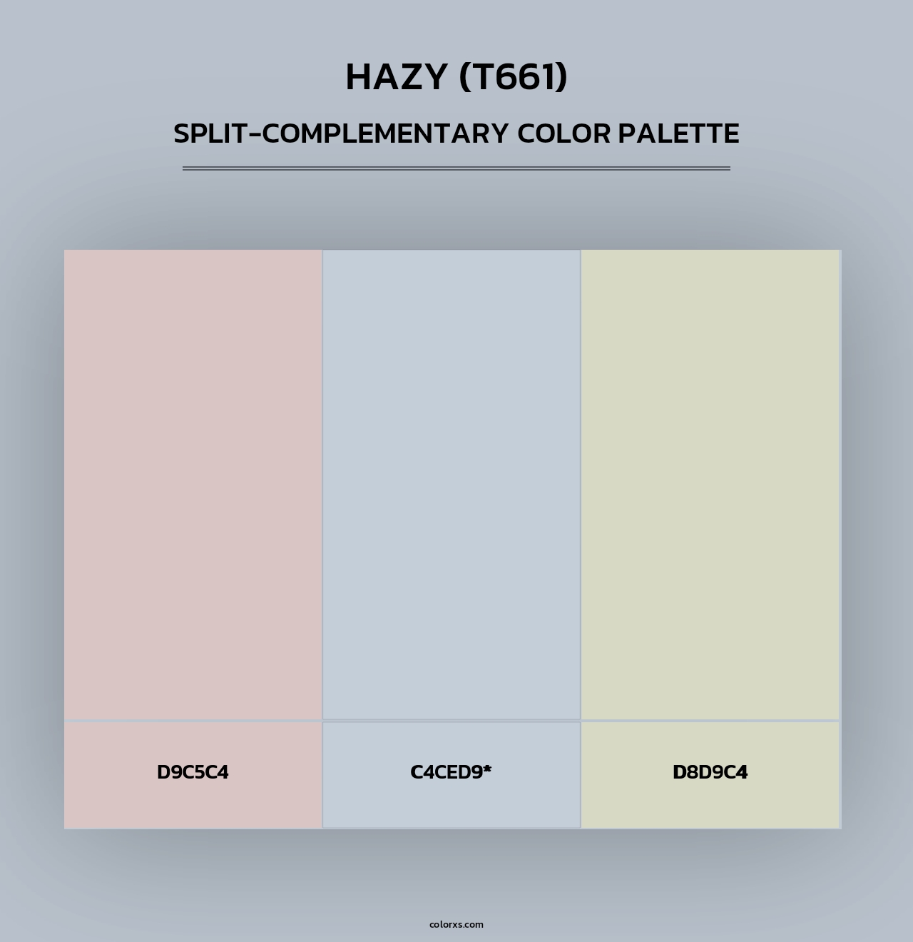 Hazy (T661) - Split-Complementary Color Palette