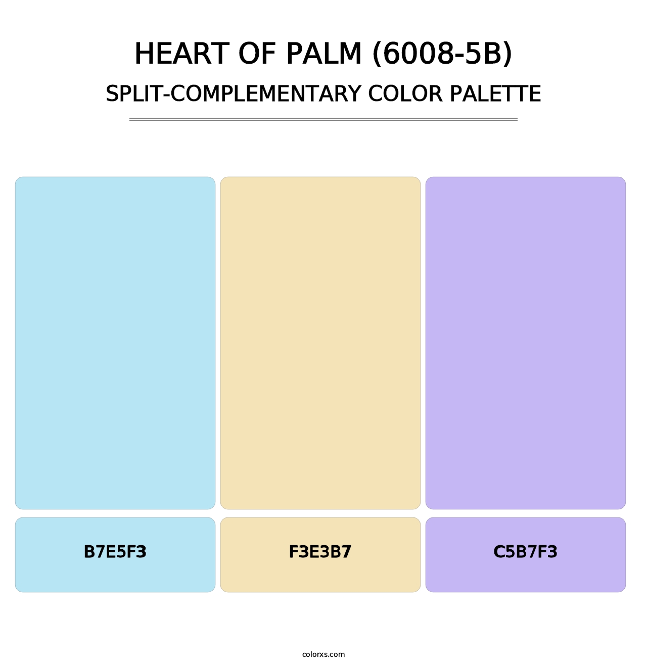 Heart of Palm (6008-5B) - Split-Complementary Color Palette