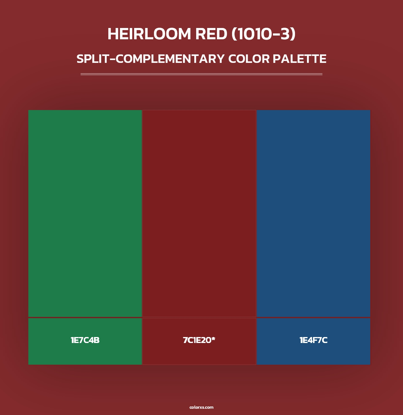 Heirloom Red (1010-3) - Split-Complementary Color Palette