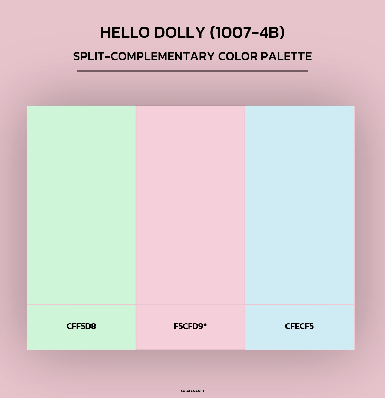 Hello Dolly (1007-4B) - Split-Complementary Color Palette