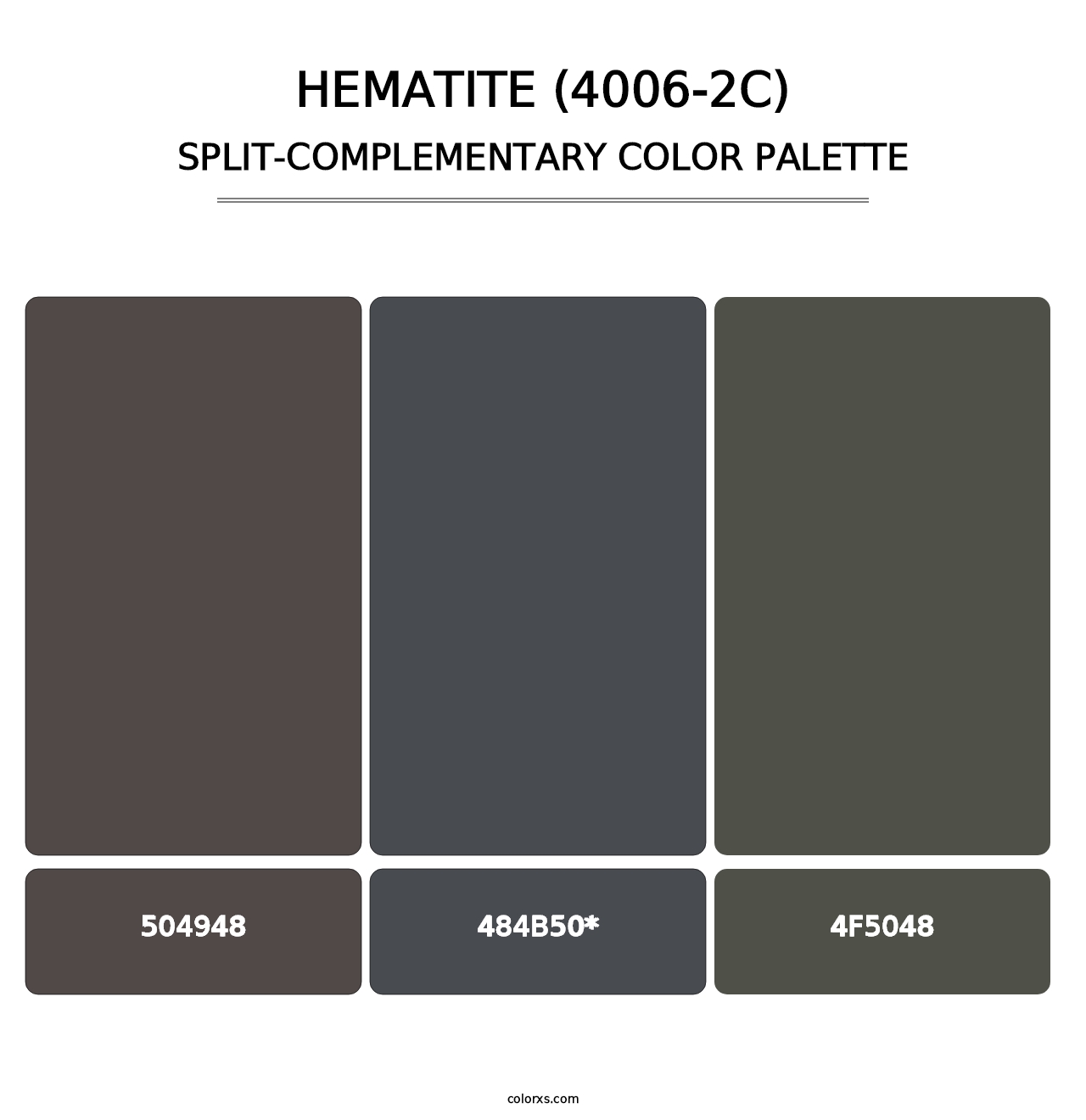 Hematite (4006-2C) - Split-Complementary Color Palette