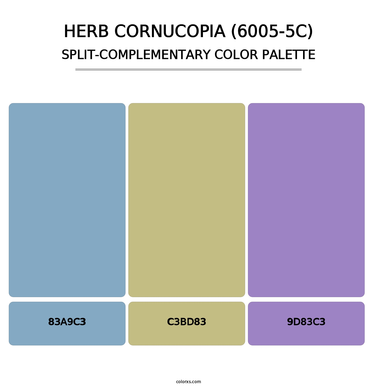 Herb Cornucopia (6005-5C) - Split-Complementary Color Palette