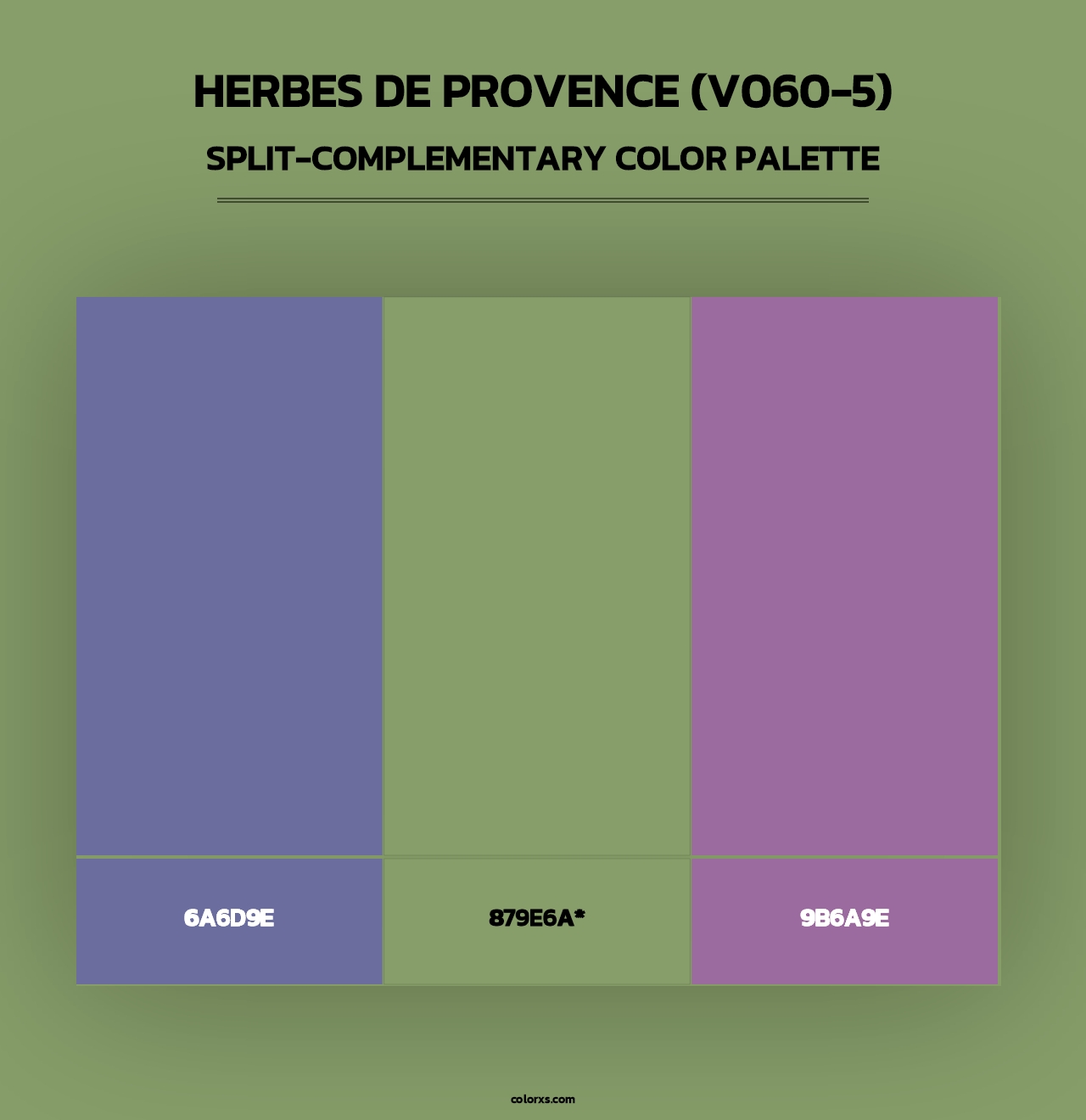 Herbes de Provence (V060-5) - Split-Complementary Color Palette