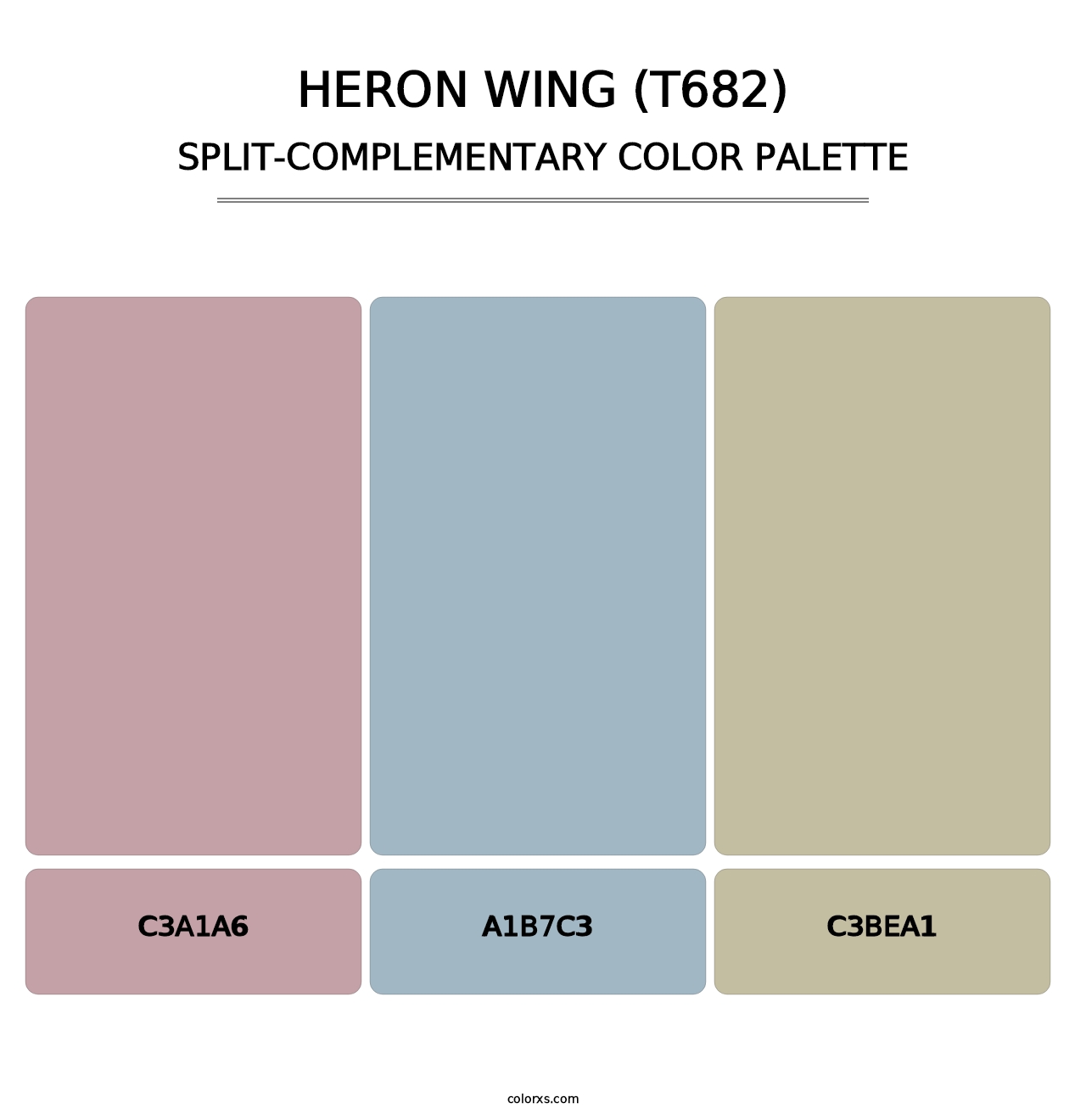 Heron Wing (T682) - Split-Complementary Color Palette