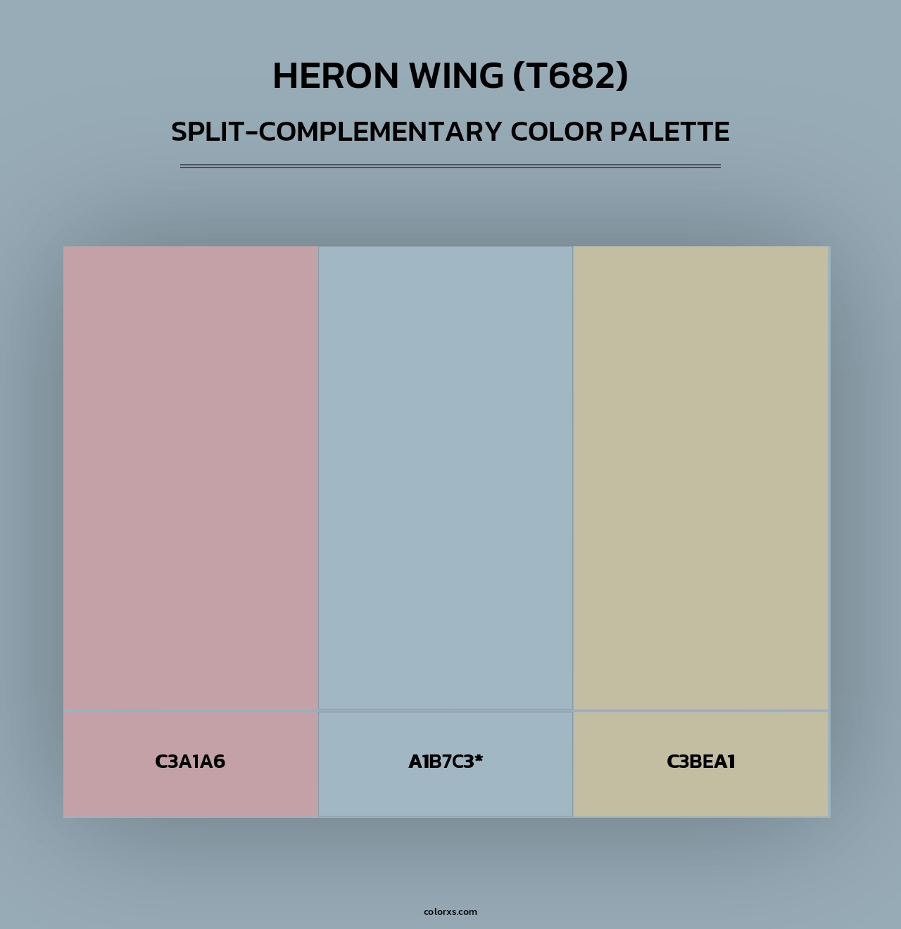Heron Wing (T682) - Split-Complementary Color Palette