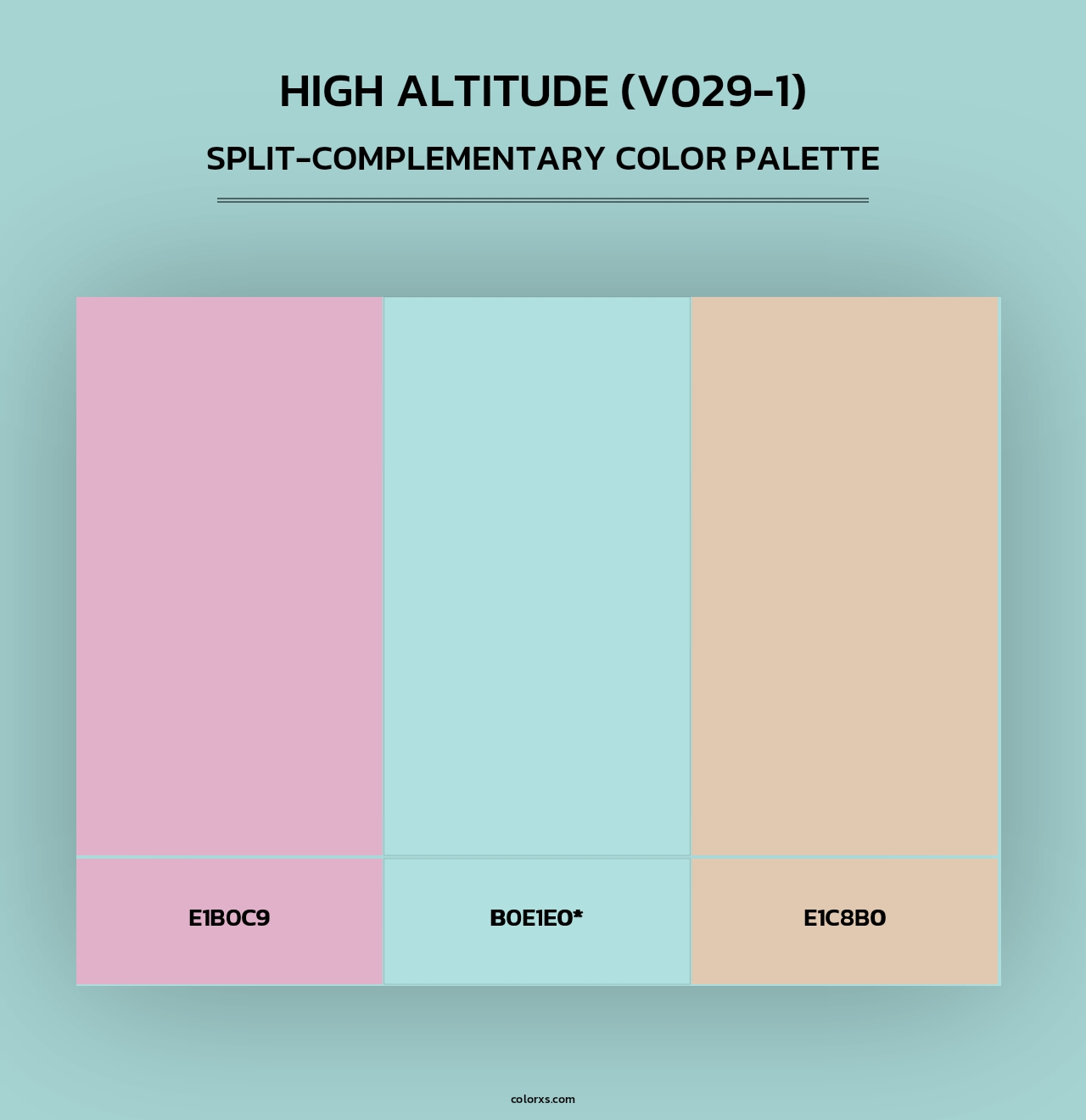 High Altitude (V029-1) - Split-Complementary Color Palette