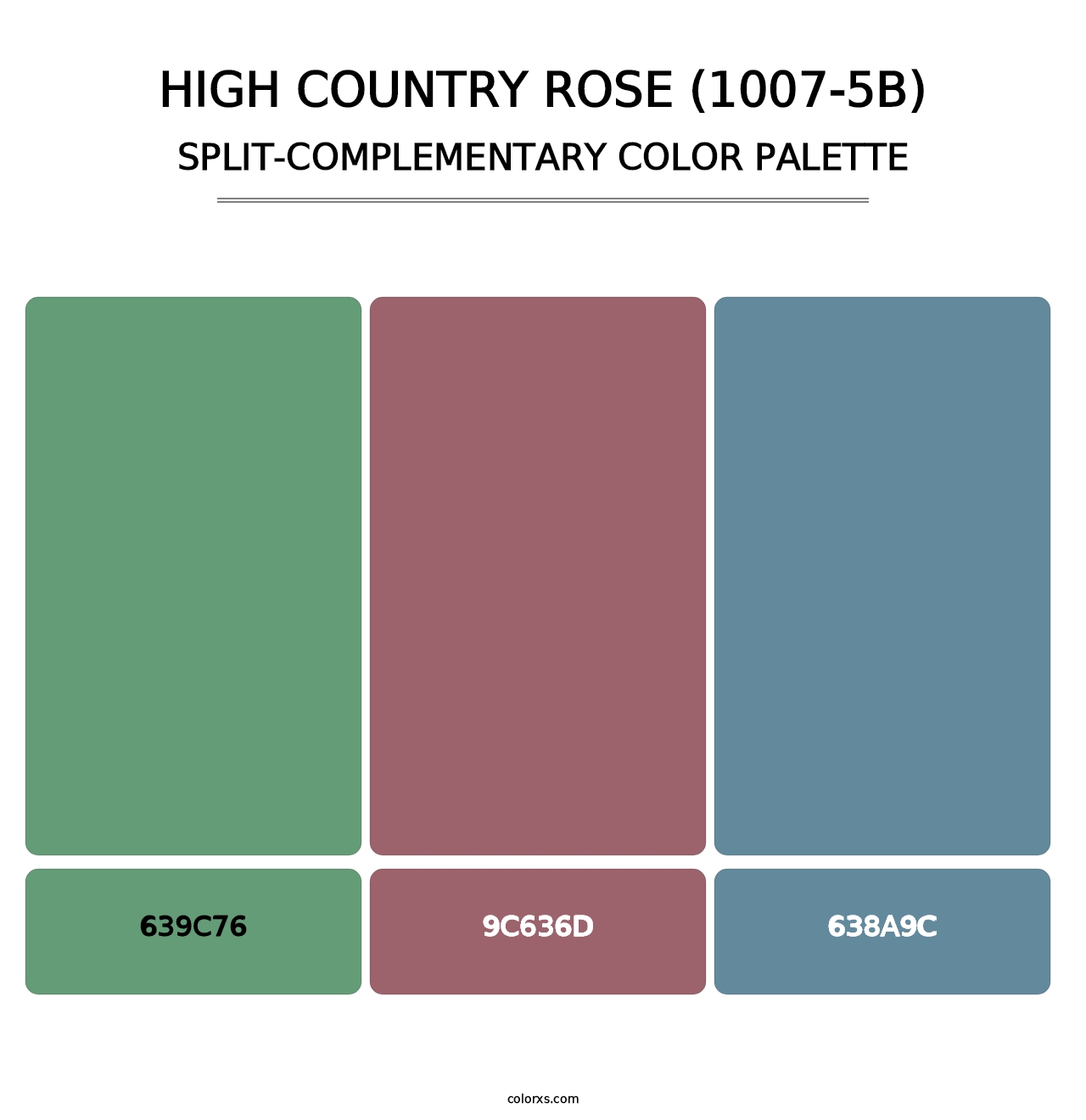 High Country Rose (1007-5B) - Split-Complementary Color Palette