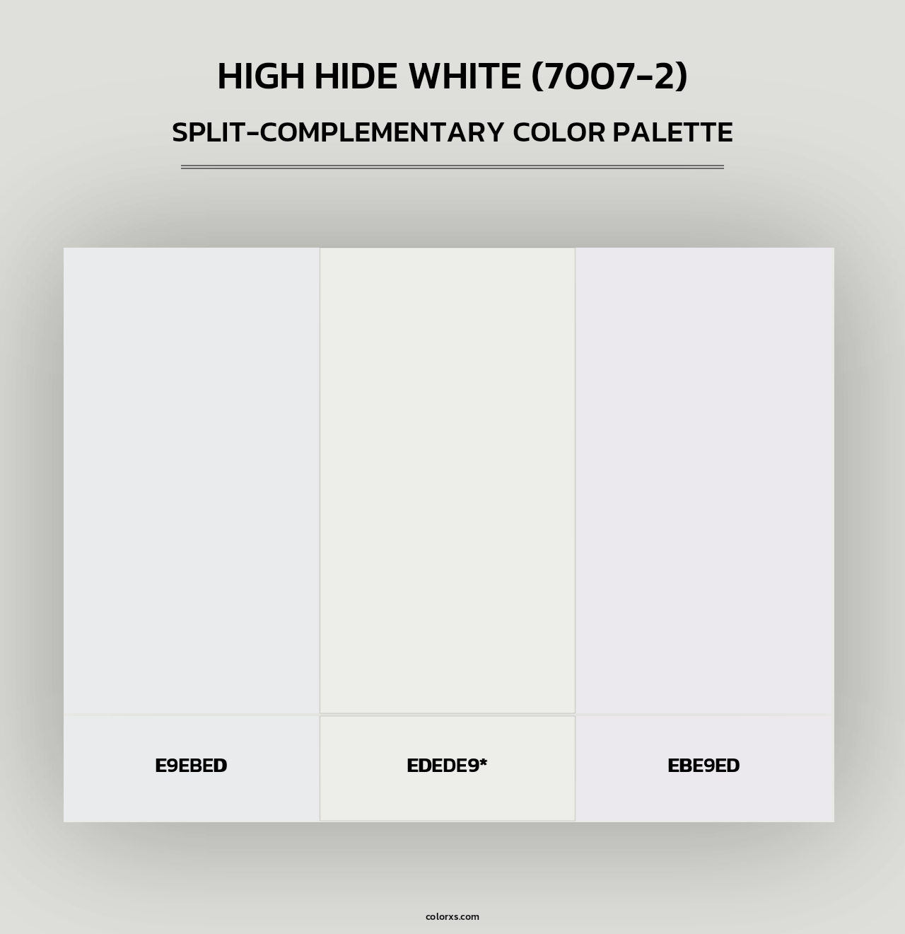 High Hide White (7007-2) - Split-Complementary Color Palette