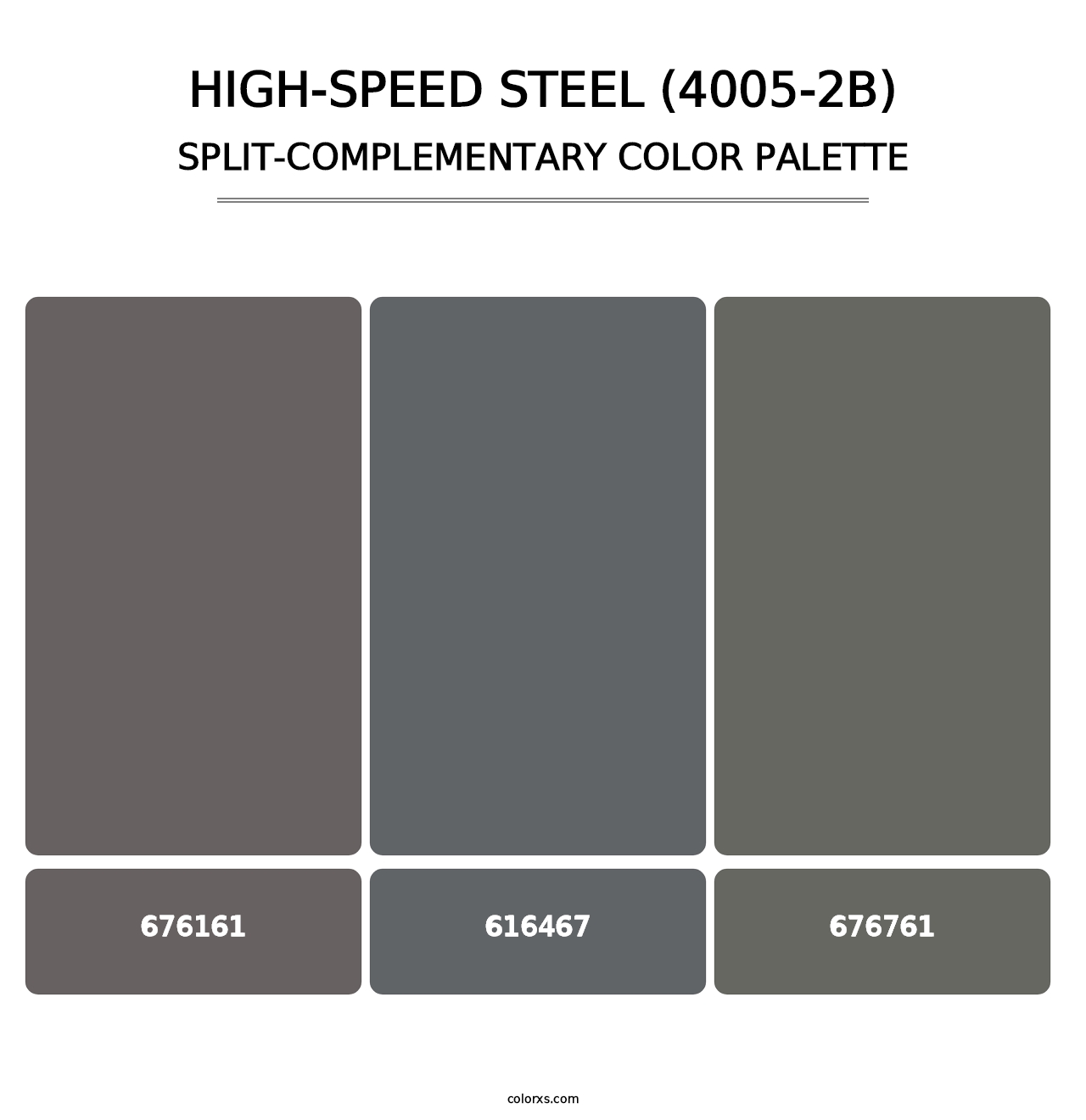 High-Speed Steel (4005-2B) - Split-Complementary Color Palette