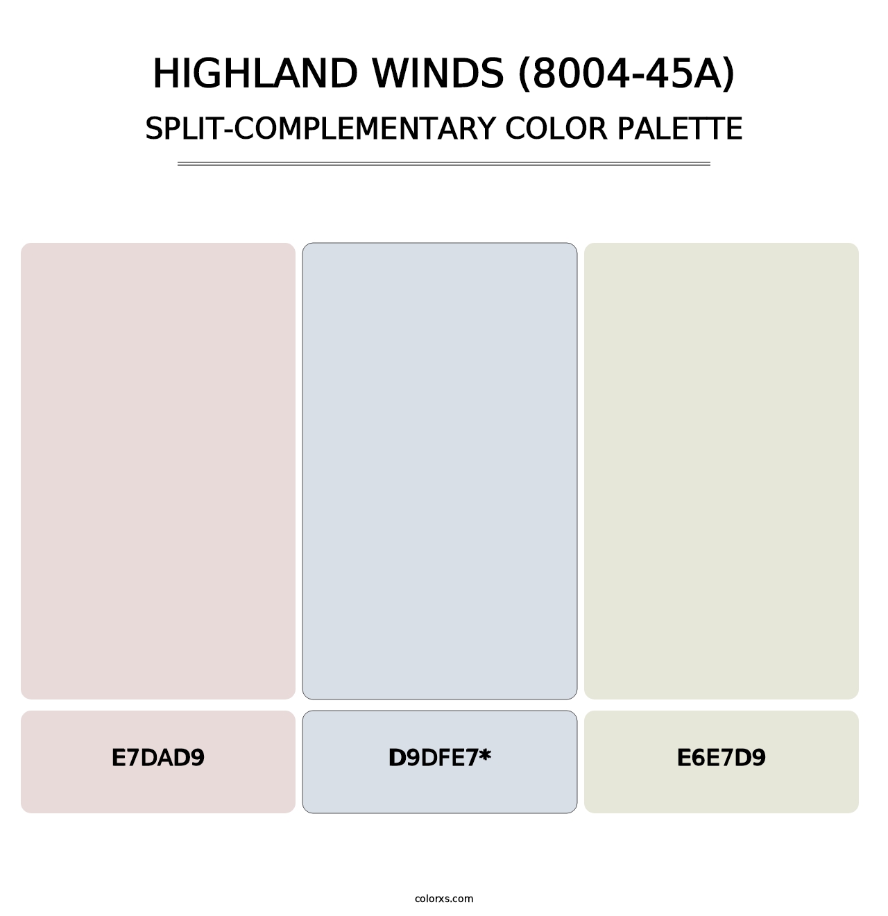 Highland Winds (8004-45A) - Split-Complementary Color Palette