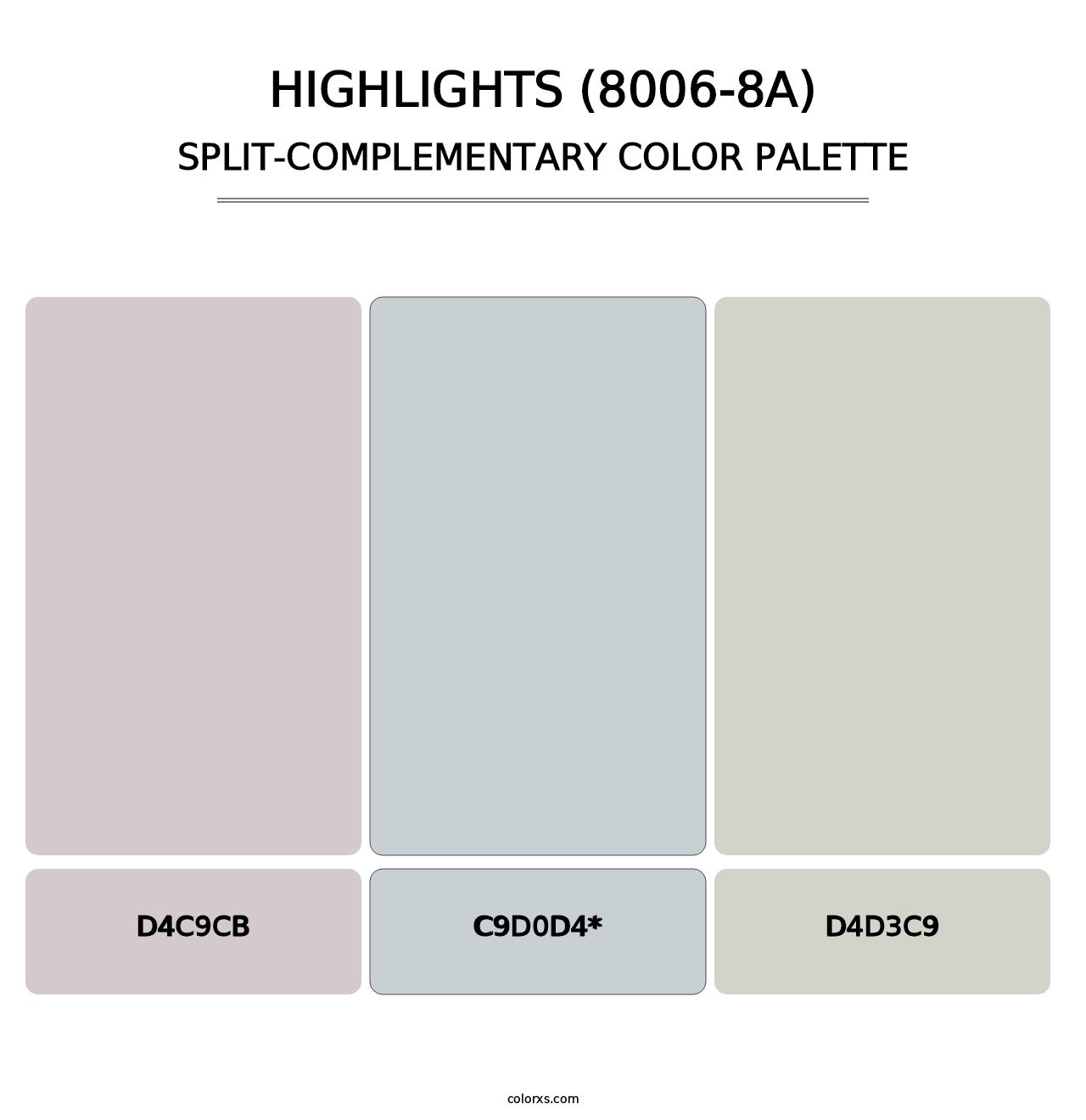 Highlights (8006-8A) - Split-Complementary Color Palette