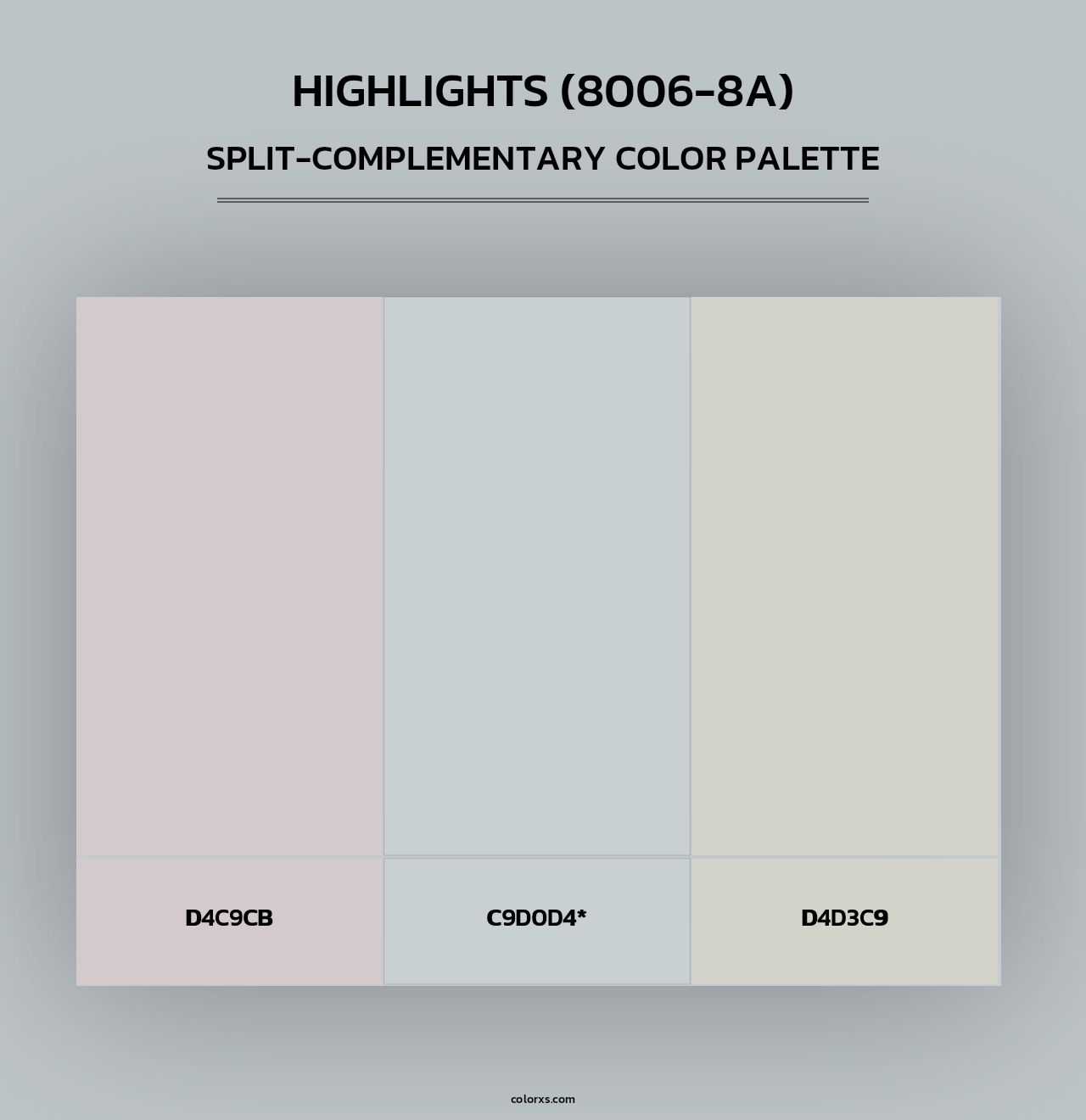 Highlights (8006-8A) - Split-Complementary Color Palette