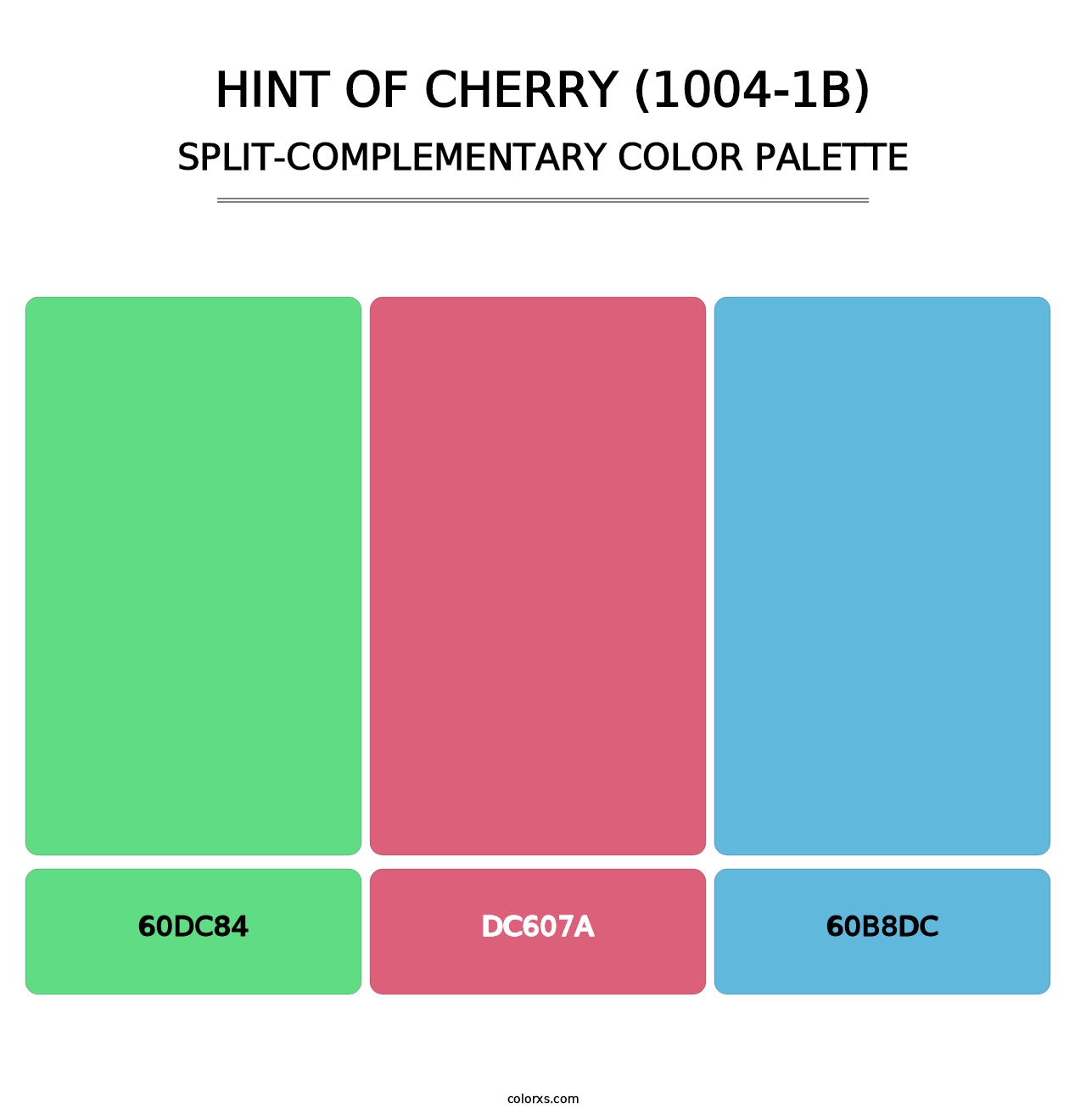 Hint of Cherry (1004-1B) - Split-Complementary Color Palette