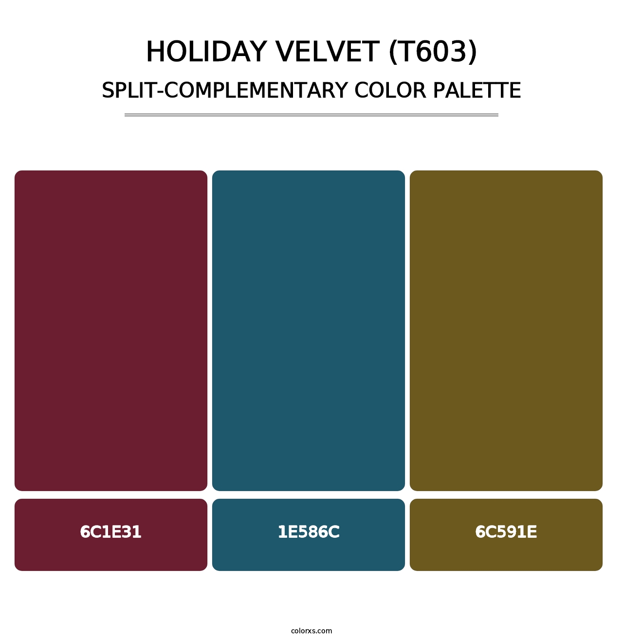 Holiday Velvet (T603) - Split-Complementary Color Palette