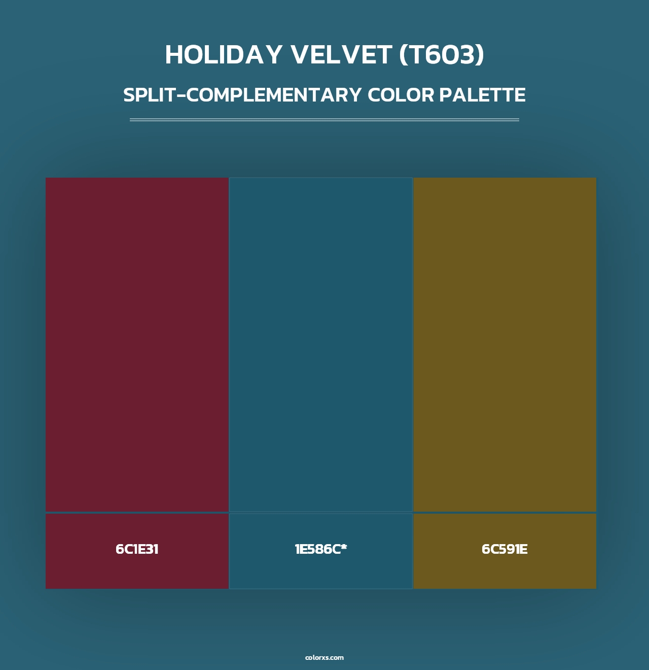 Holiday Velvet (T603) - Split-Complementary Color Palette