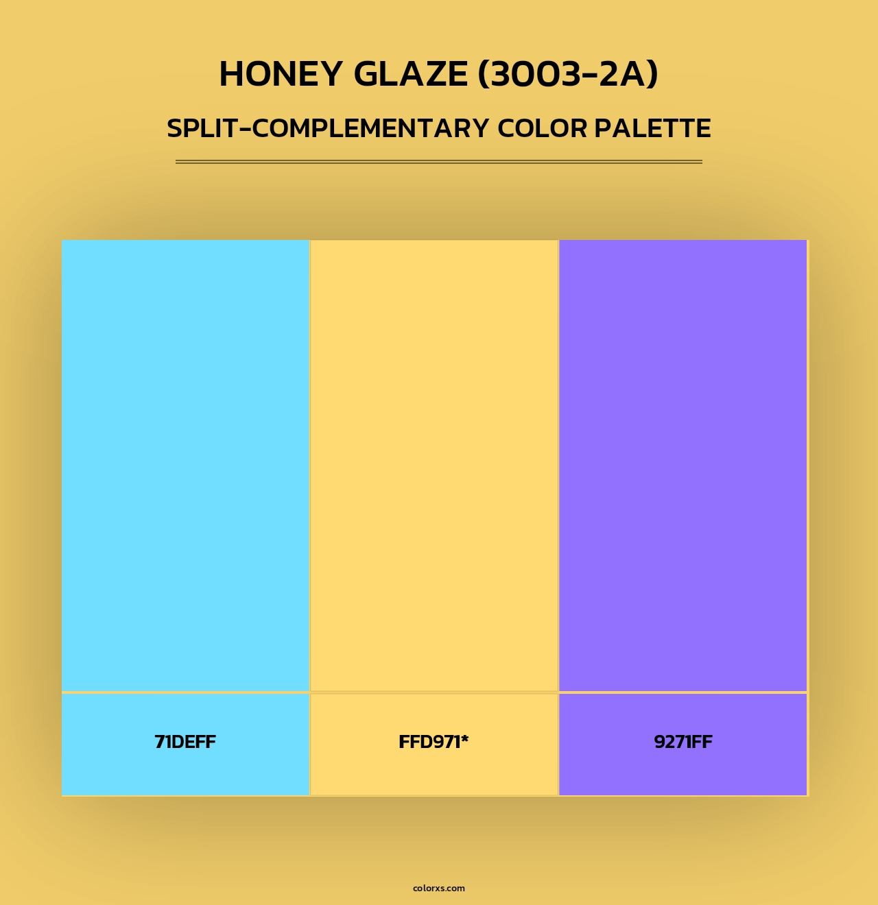 Honey Glaze (3003-2A) - Split-Complementary Color Palette