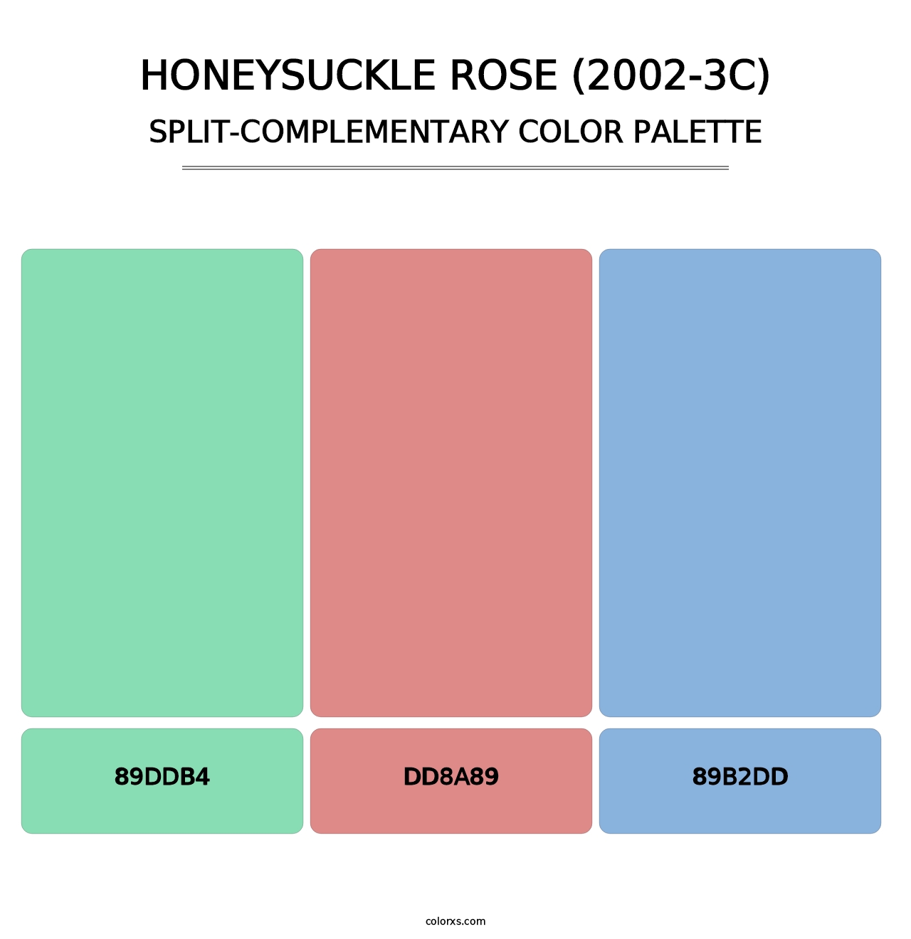 Honeysuckle Rose (2002-3C) - Split-Complementary Color Palette