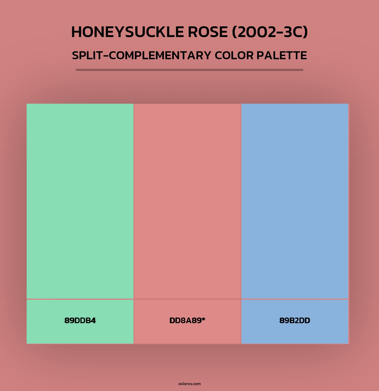 Honeysuckle Rose (2002-3C) - Split-Complementary Color Palette