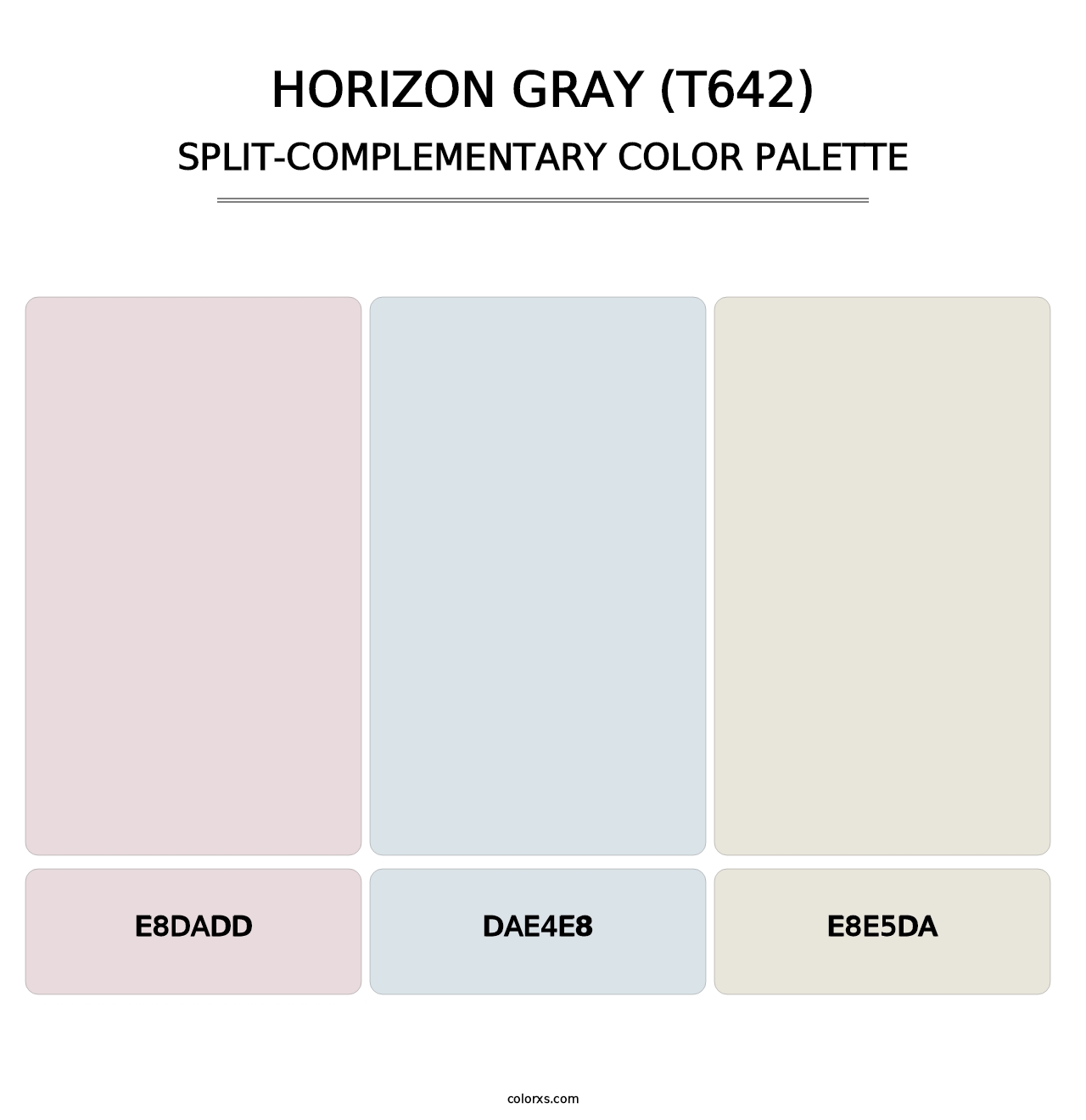 Horizon Gray (T642) - Split-Complementary Color Palette