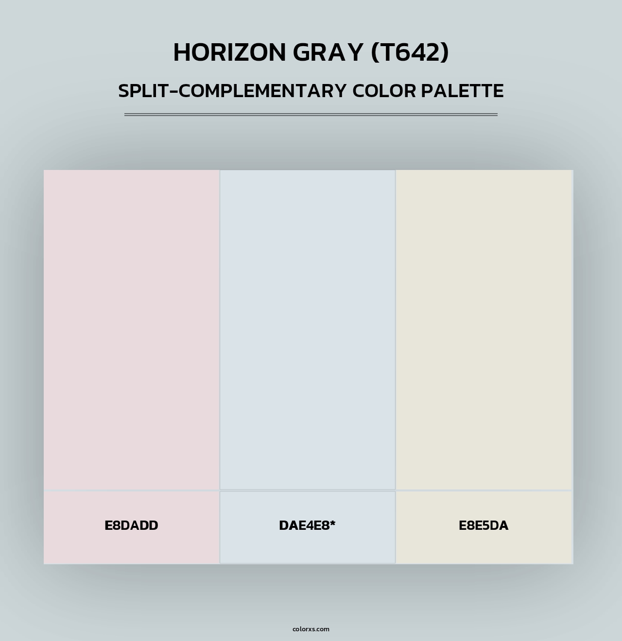 Horizon Gray (T642) - Split-Complementary Color Palette