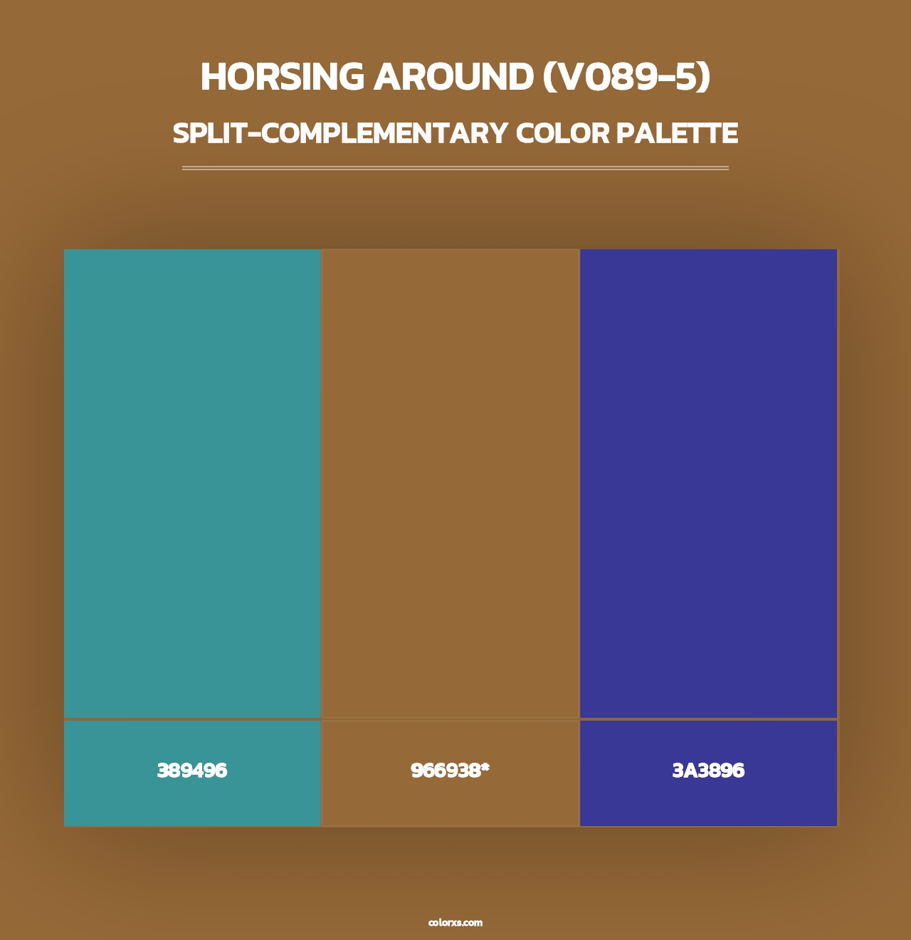 Horsing Around (V089-5) - Split-Complementary Color Palette