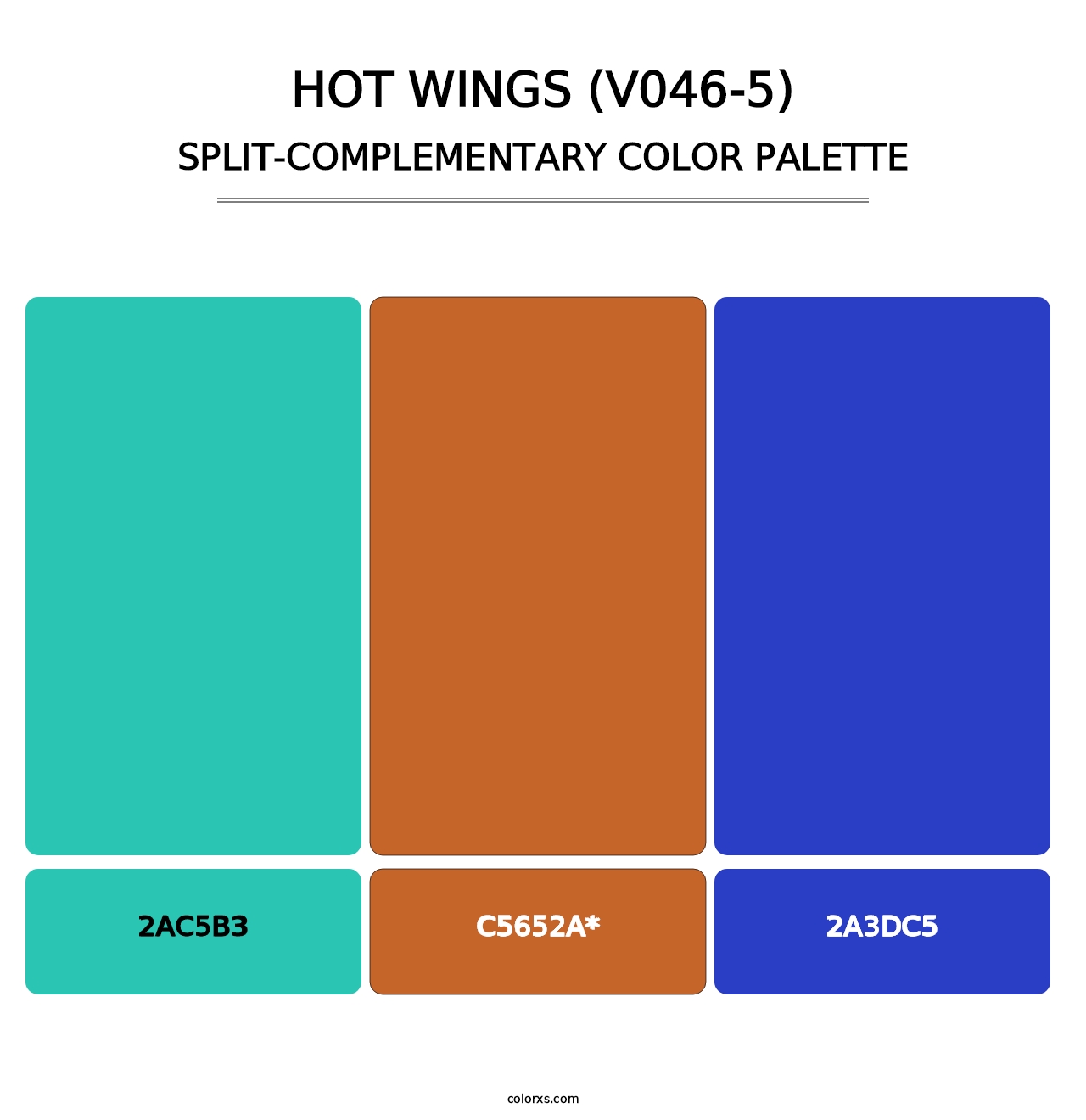 Hot Wings (V046-5) - Split-Complementary Color Palette