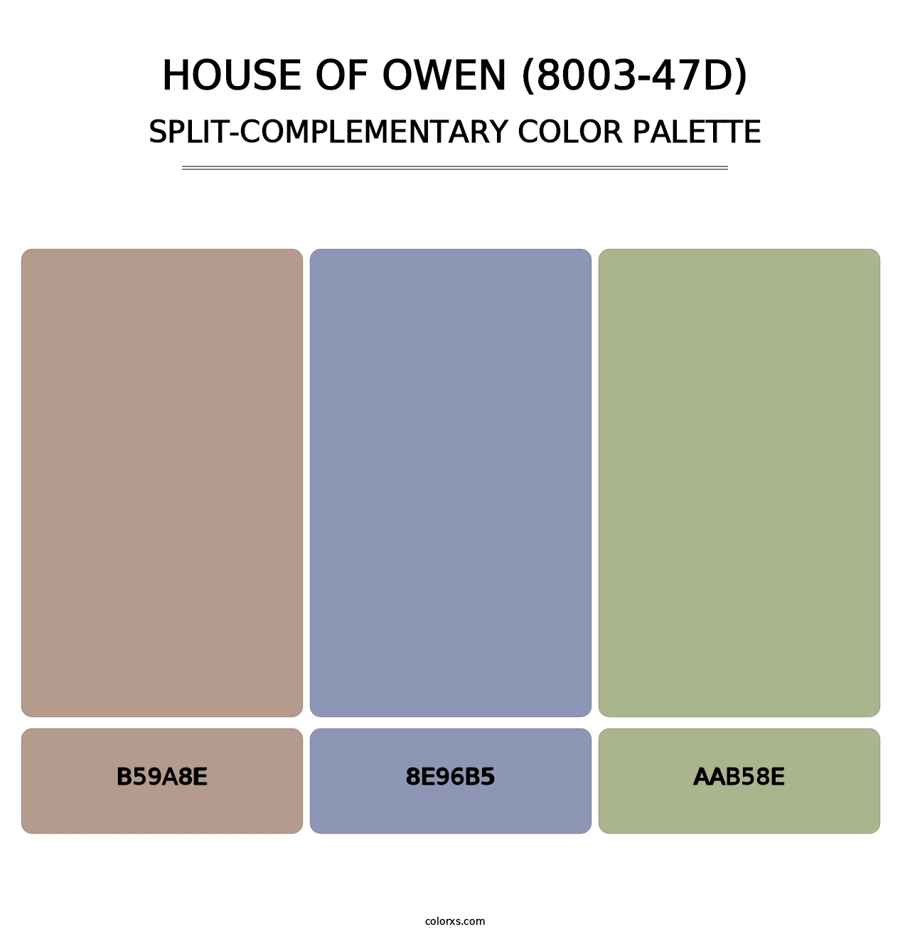 House of Owen (8003-47D) - Split-Complementary Color Palette