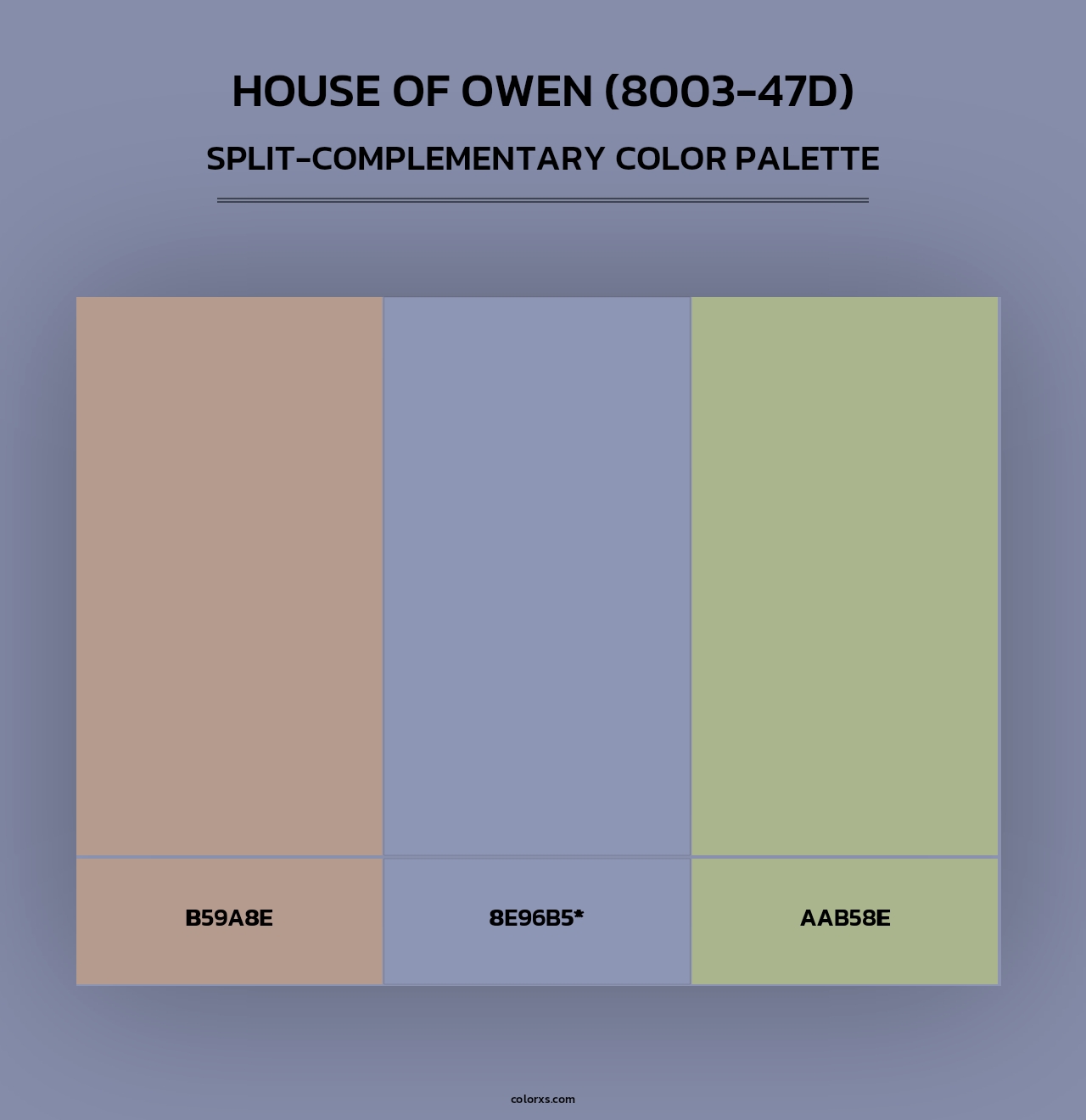 House of Owen (8003-47D) - Split-Complementary Color Palette