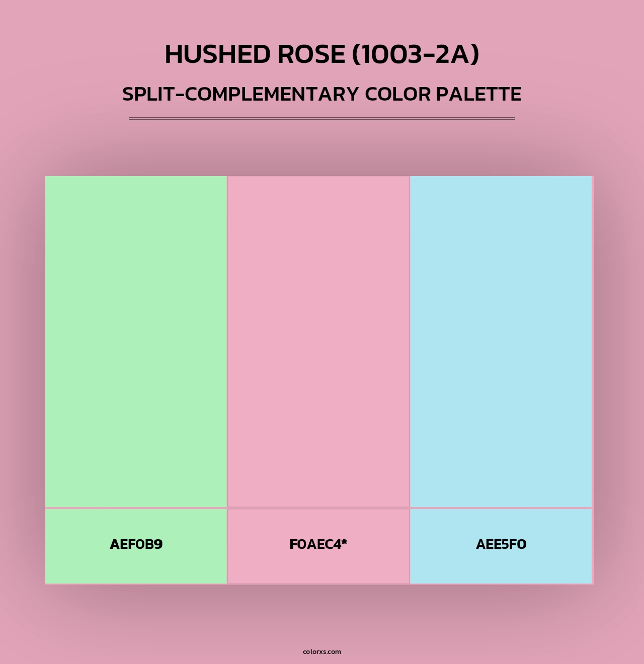 Hushed Rose (1003-2A) - Split-Complementary Color Palette