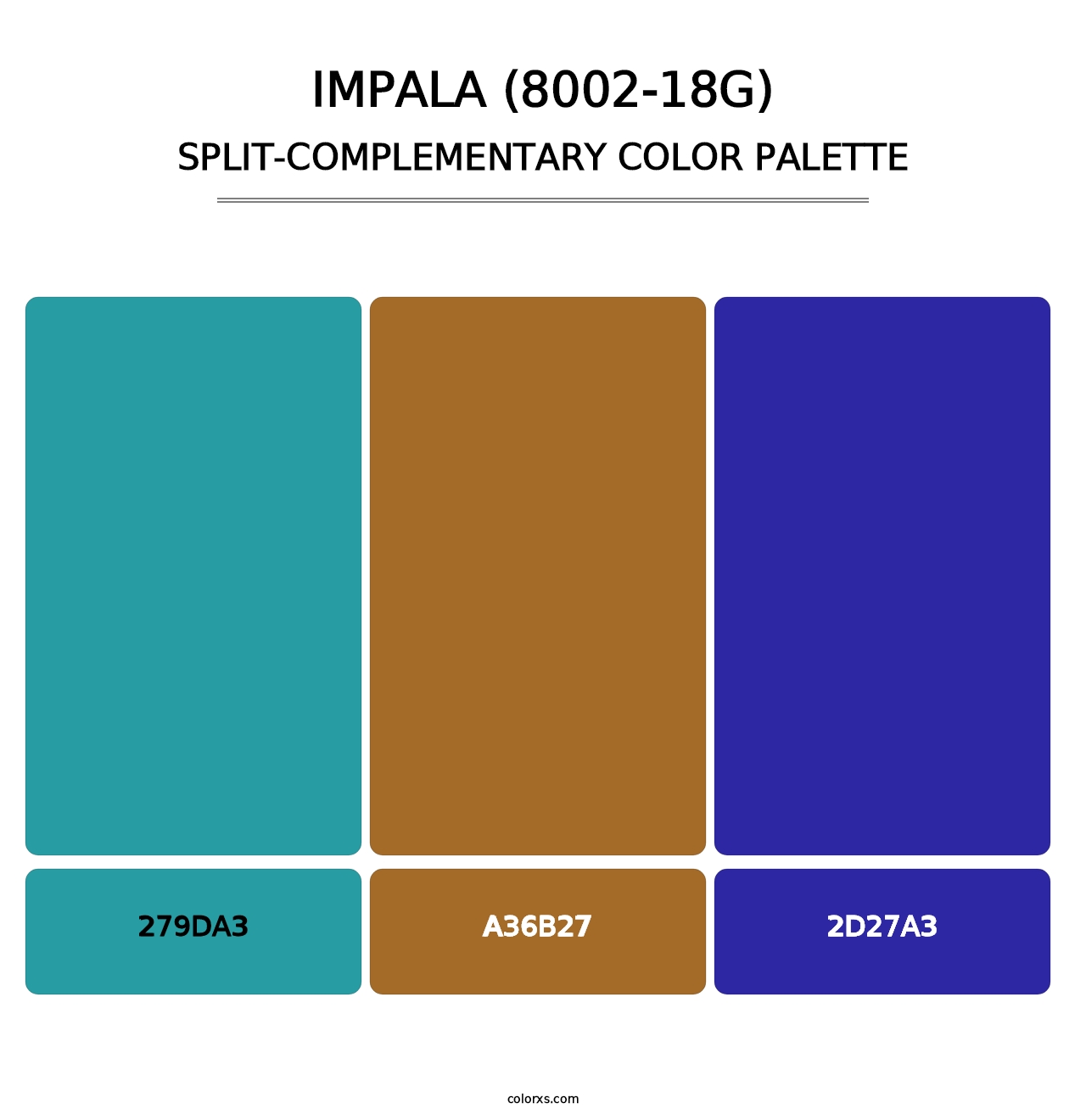 Impala (8002-18G) - Split-Complementary Color Palette