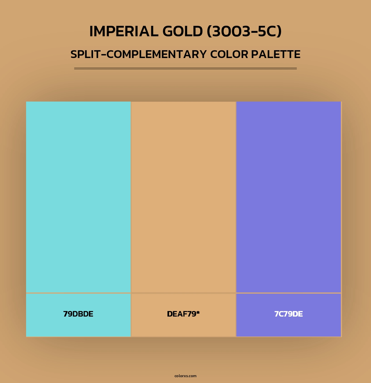 Imperial Gold (3003-5C) - Split-Complementary Color Palette
