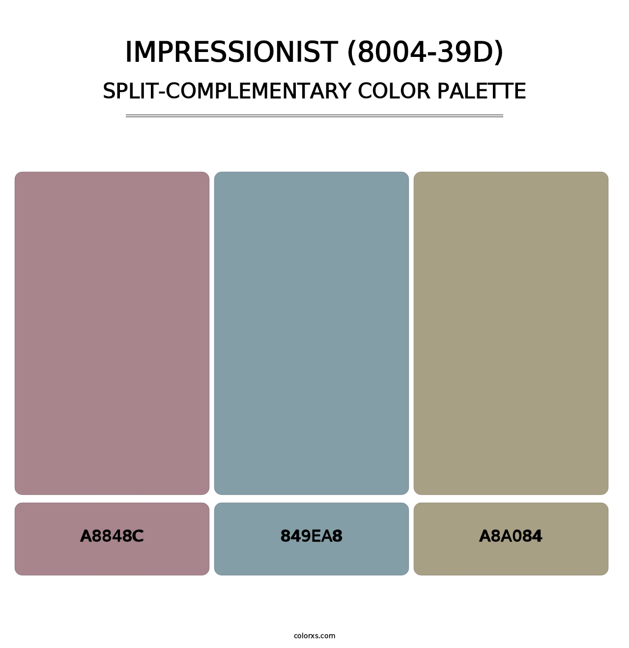 Impressionist (8004-39D) - Split-Complementary Color Palette