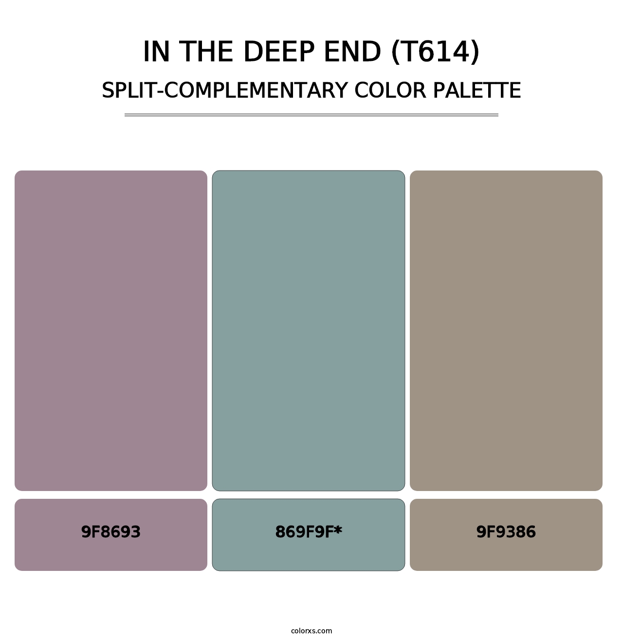 In the Deep End (T614) - Split-Complementary Color Palette