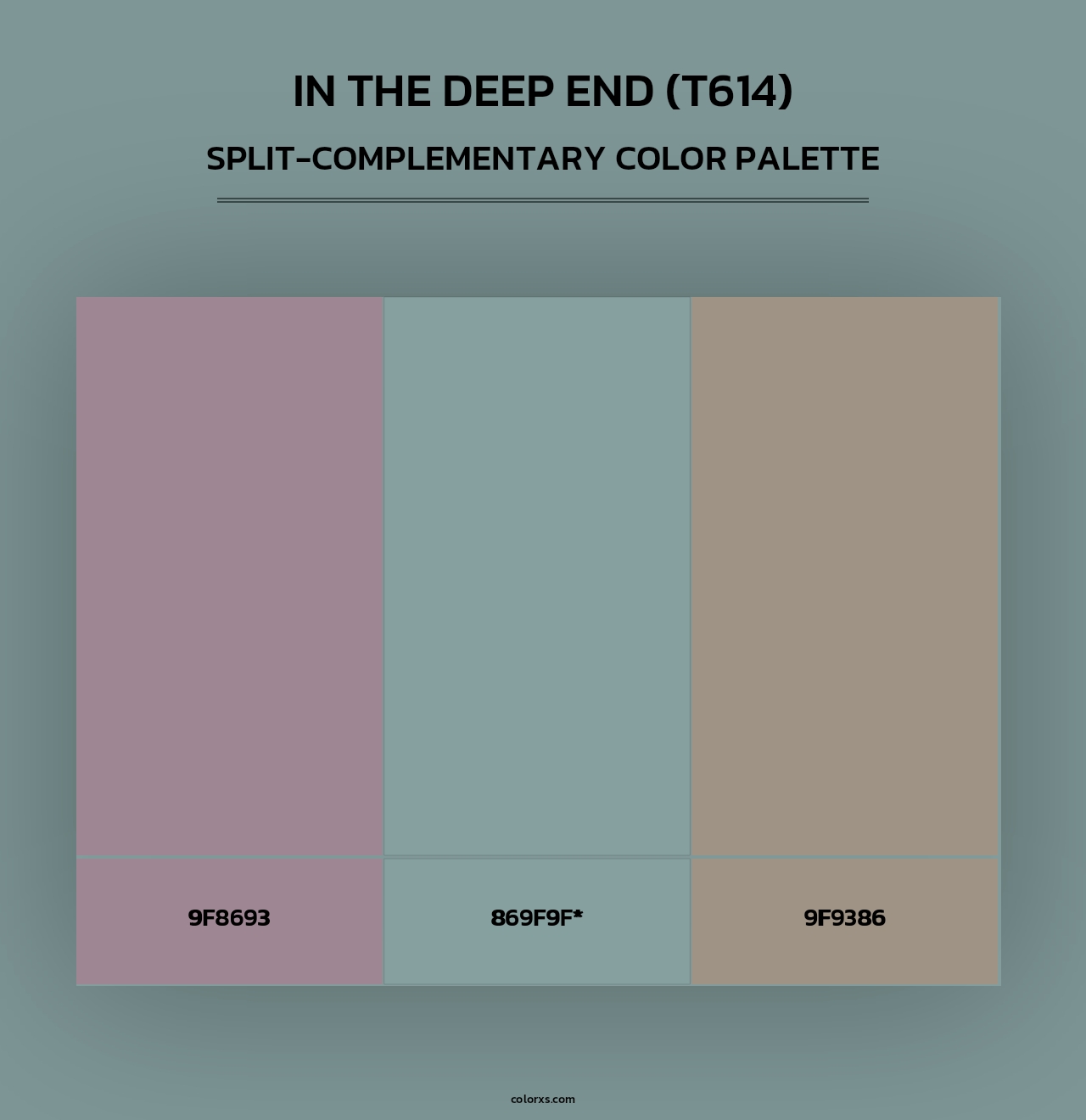 In the Deep End (T614) - Split-Complementary Color Palette