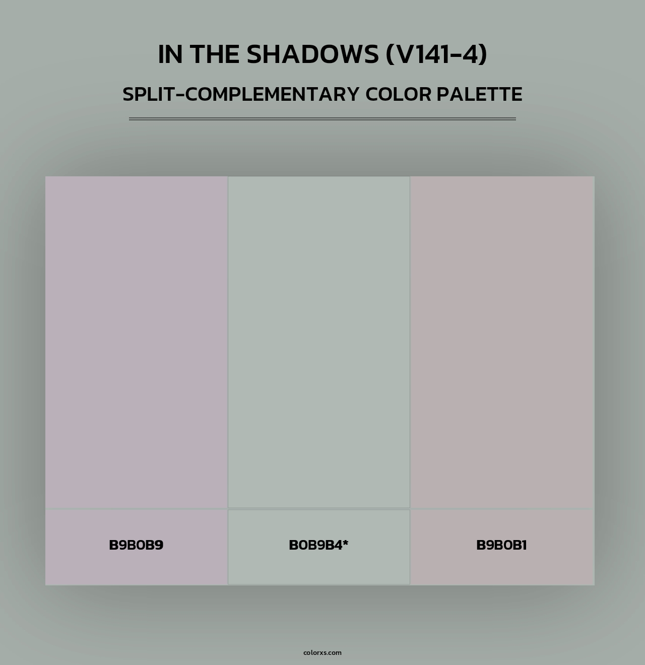 In the Shadows (V141-4) - Split-Complementary Color Palette