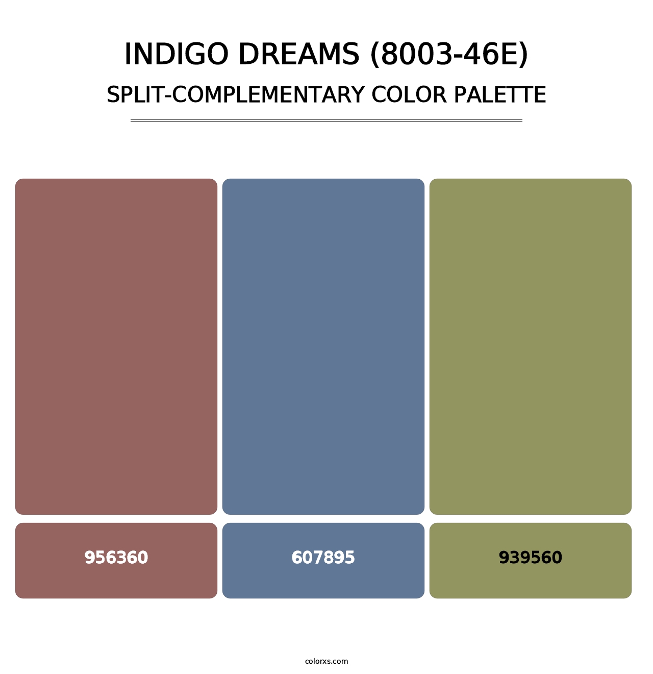 Indigo Dreams (8003-46E) - Split-Complementary Color Palette