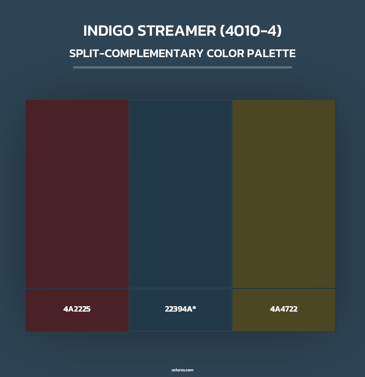 Indigo Streamer (4010-4) - Split-Complementary Color Palette