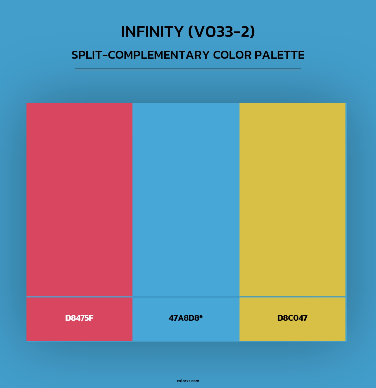 Infinity (V033-2) - Split-Complementary Color Palette