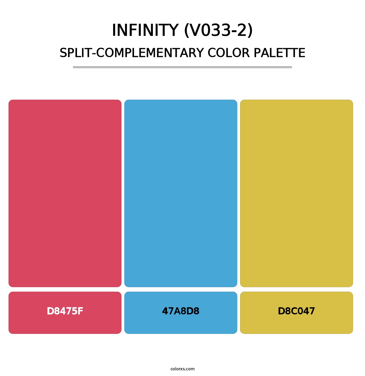 Infinity (V033-2) - Split-Complementary Color Palette