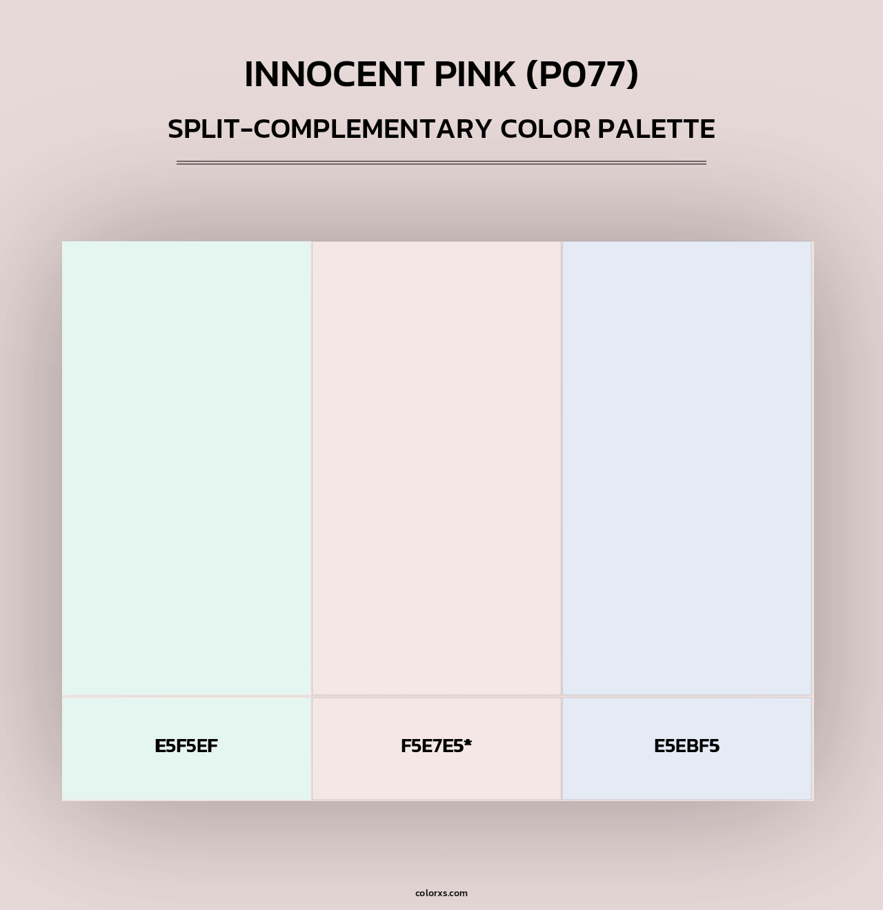 Innocent Pink (P077) - Split-Complementary Color Palette