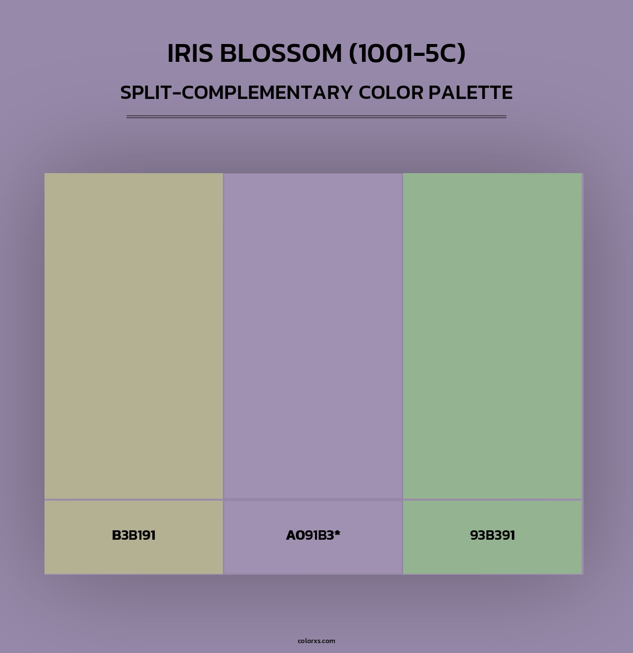 Iris Blossom (1001-5C) - Split-Complementary Color Palette