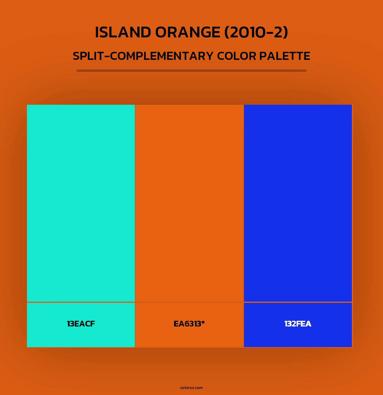 Island Orange (2010-2) - Split-Complementary Color Palette