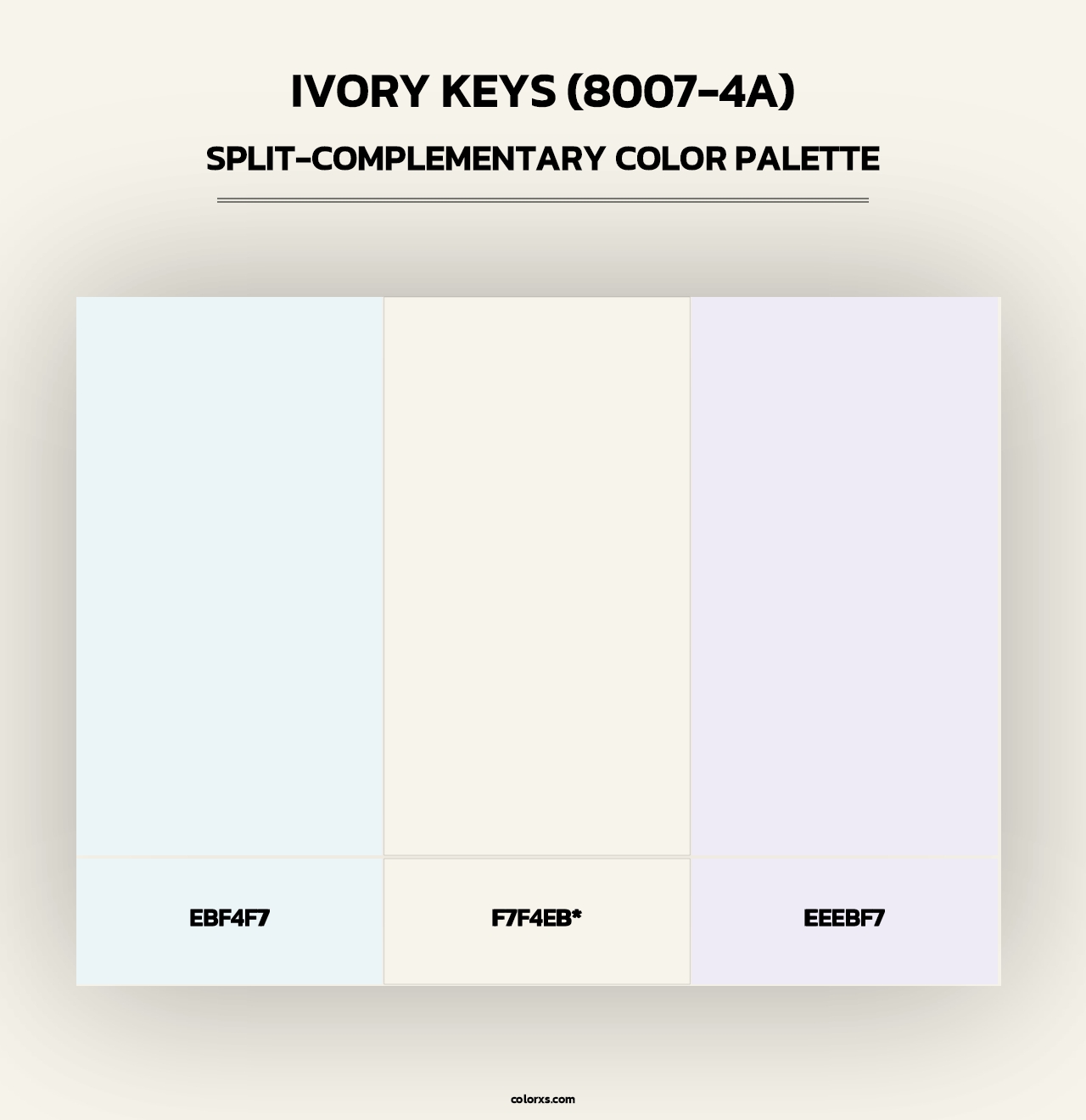 Ivory Keys (8007-4A) - Split-Complementary Color Palette