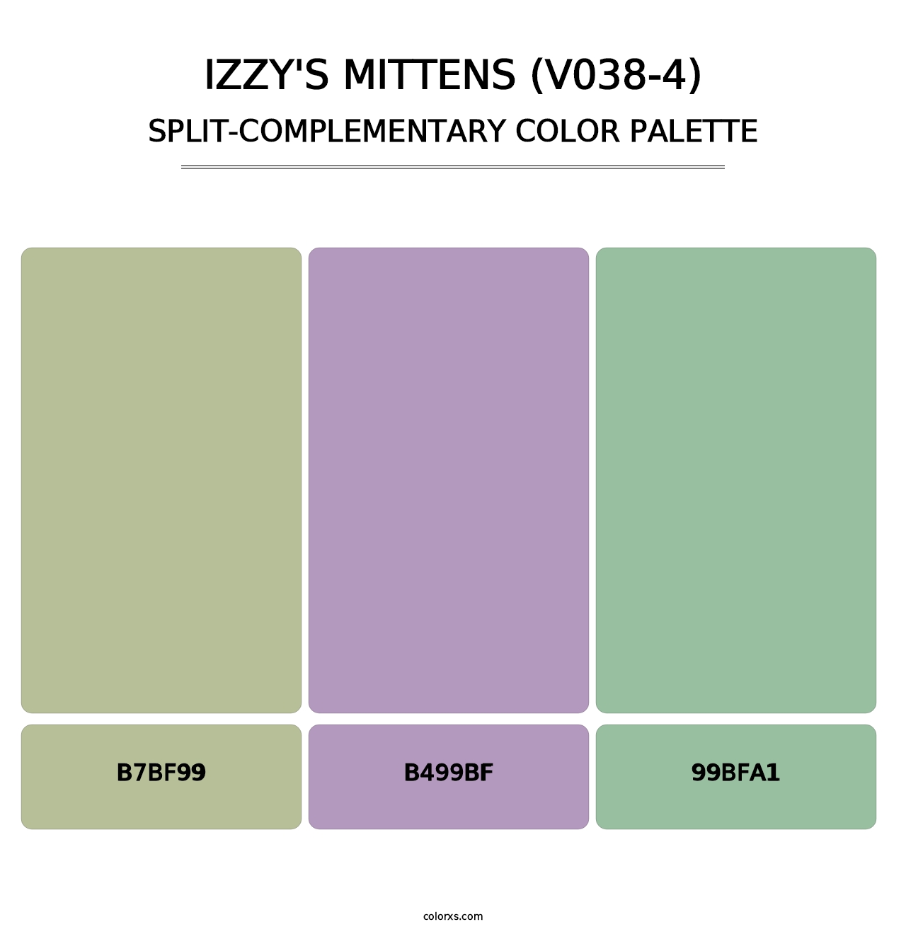 Izzy's Mittens (V038-4) - Split-Complementary Color Palette