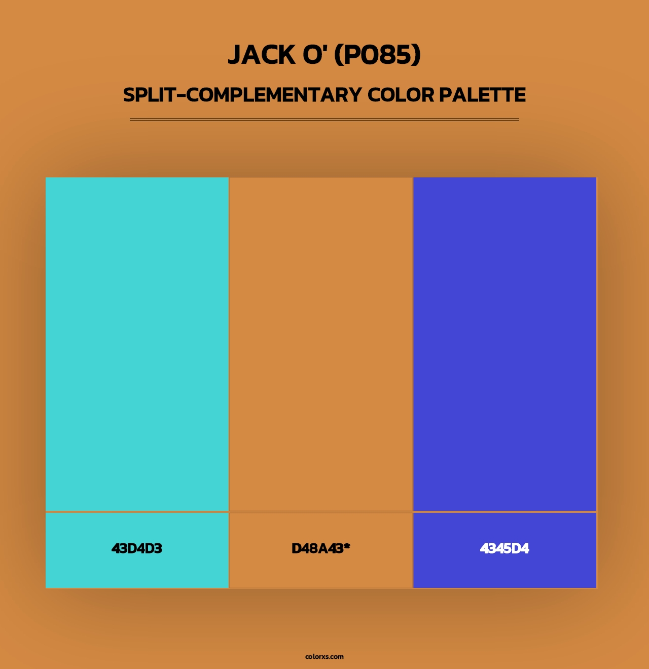 Jack O' (P085) - Split-Complementary Color Palette