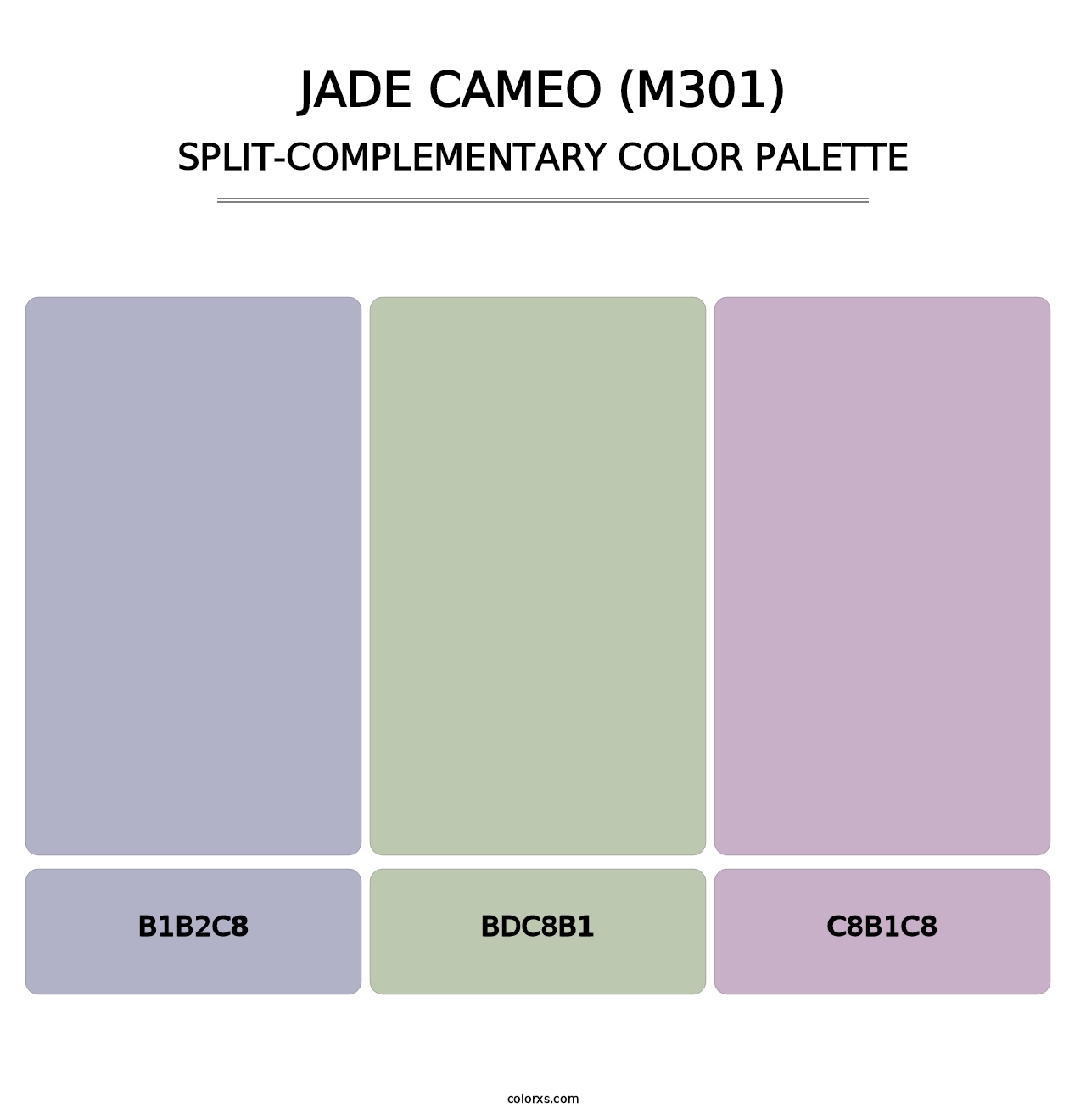 Jade Cameo (M301) - Split-Complementary Color Palette