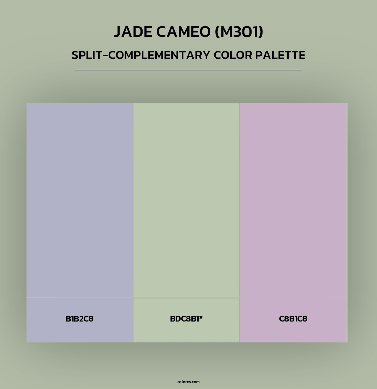 Jade Cameo (M301) - Split-Complementary Color Palette