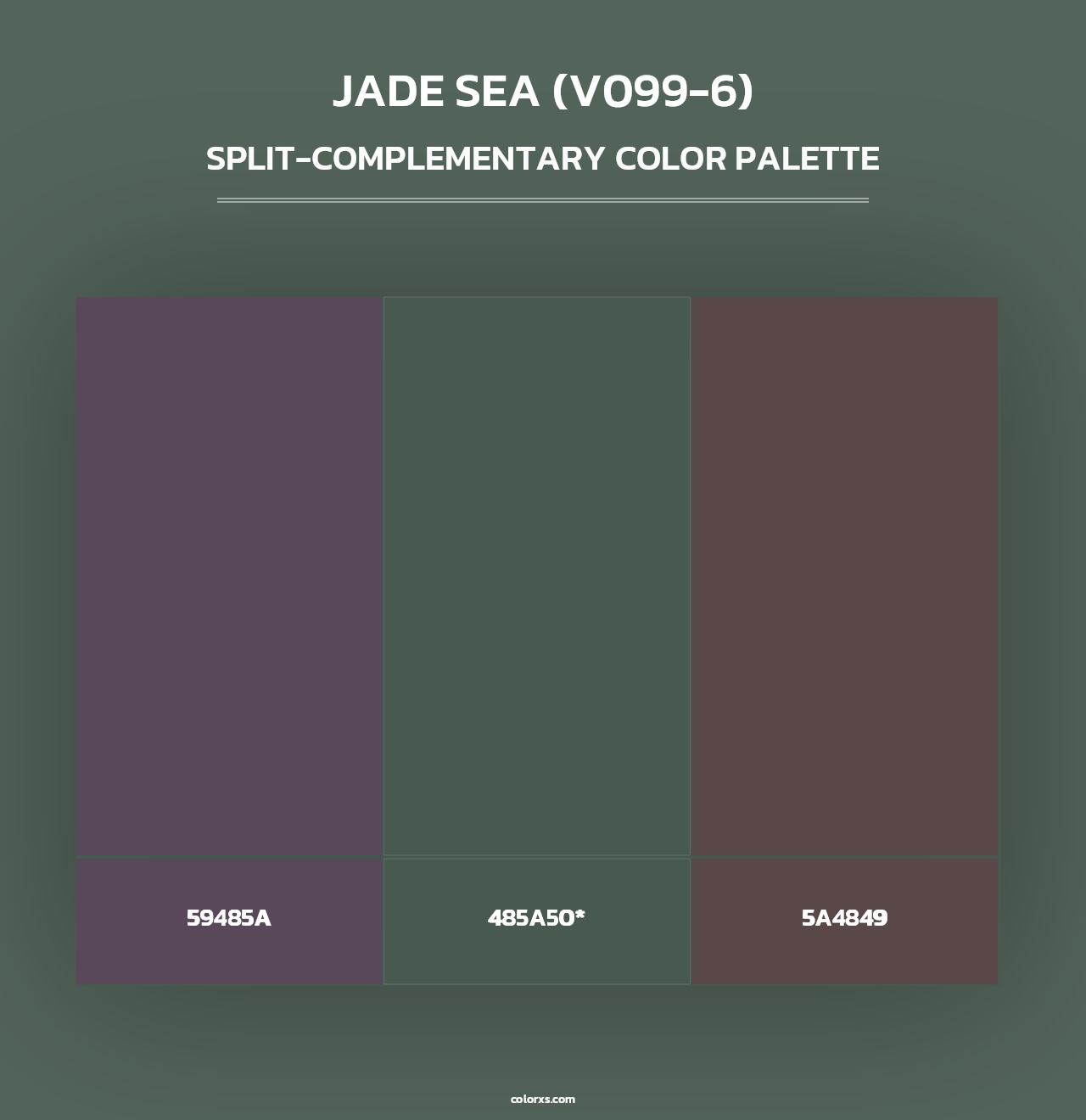 Jade Sea (V099-6) - Split-Complementary Color Palette